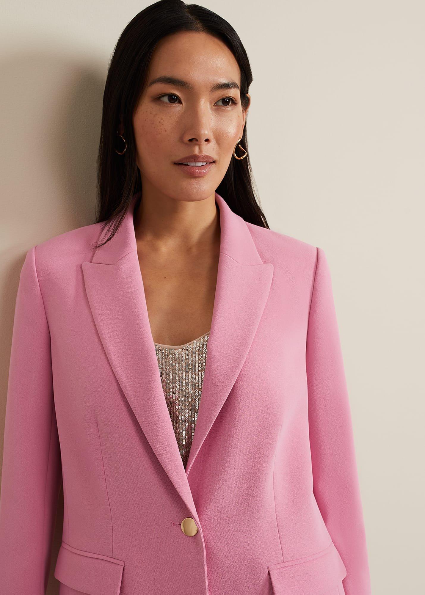 Elandra Pink Tux Blazer