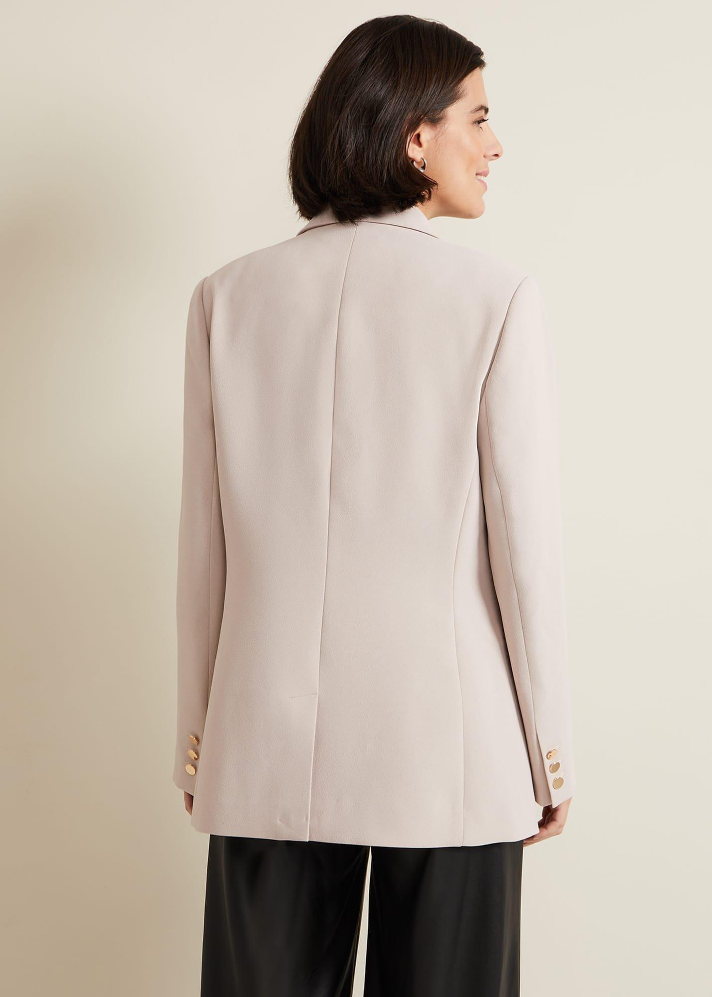 Elandra Neutral Tux Blazer