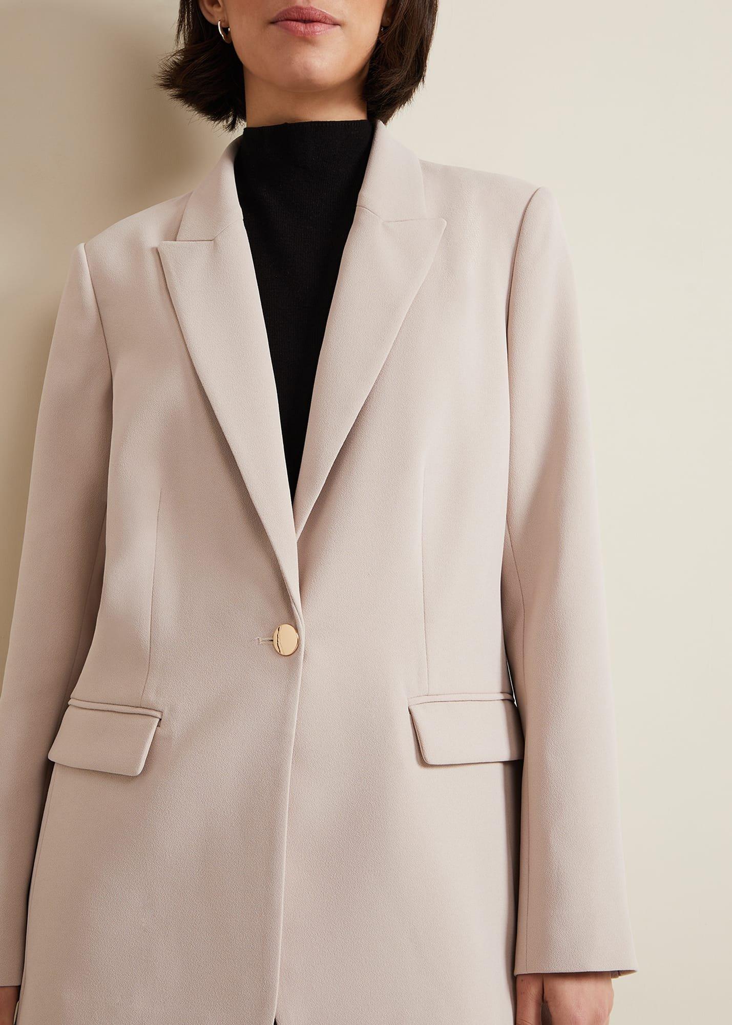 Elandra Neutral Tux Blazer