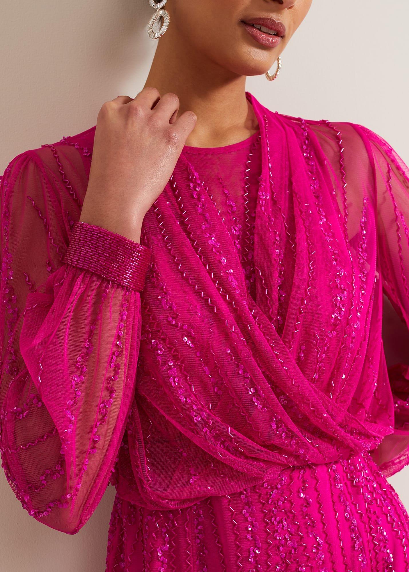Lila Beaded Cover Up