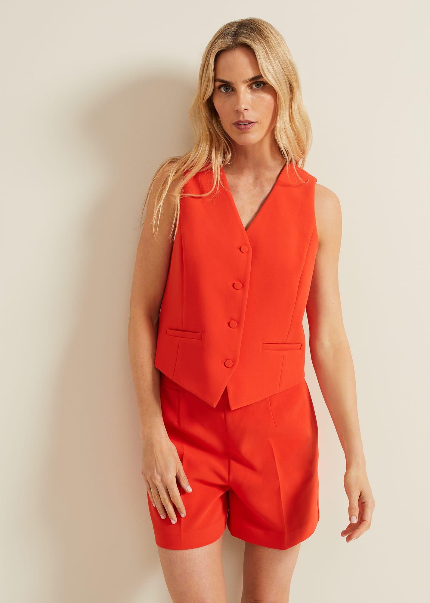 Aubrina Red Waistcoat
