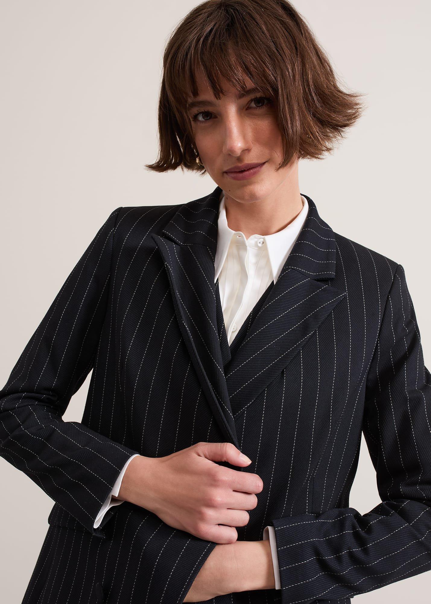 Pia Pinstripe Blazer