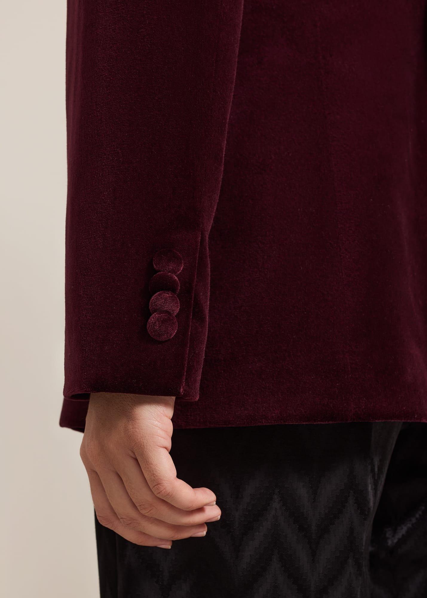 Bridie Wine Velvet Blazer