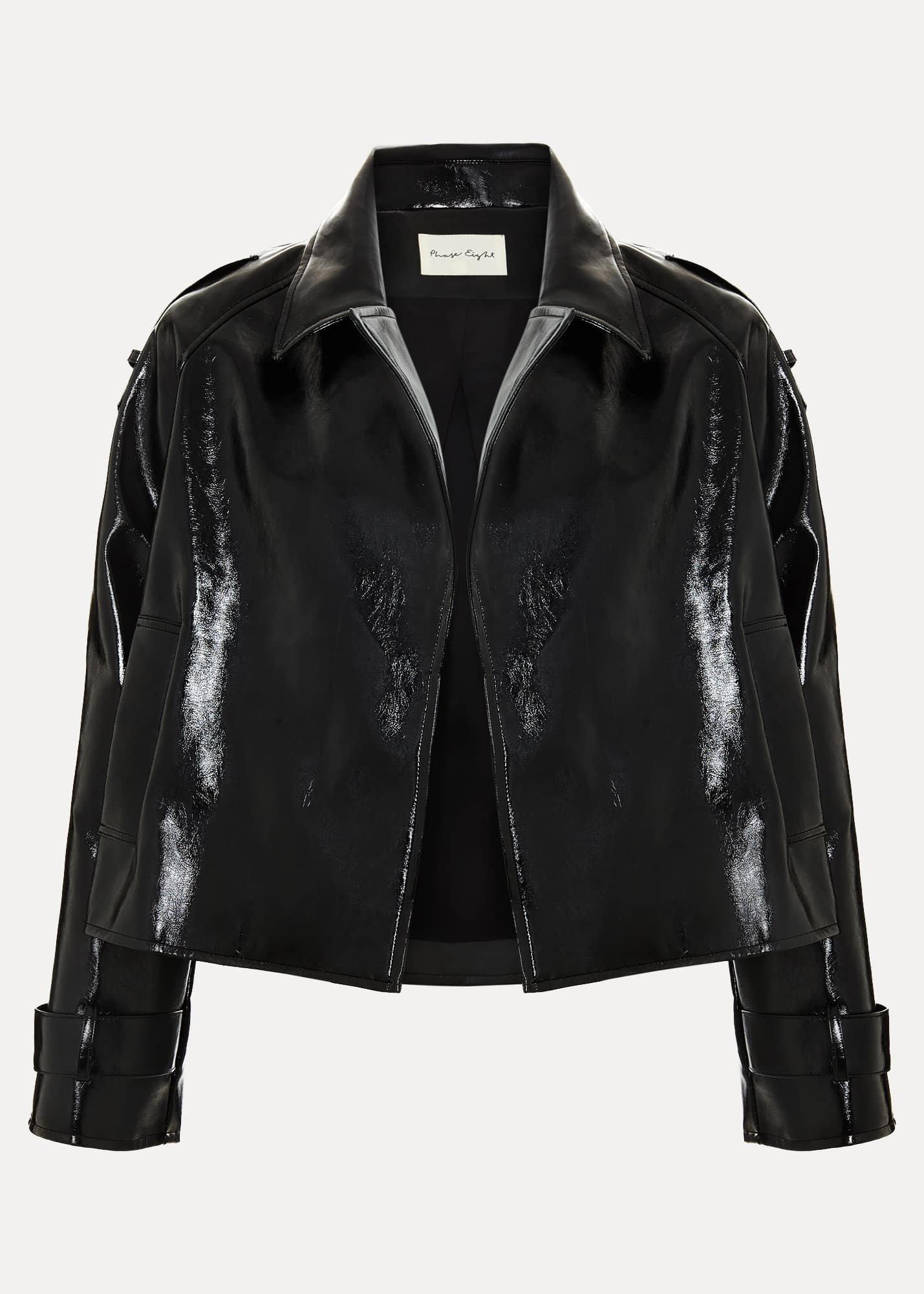 Fayette Crop Vinyl Pu Trench