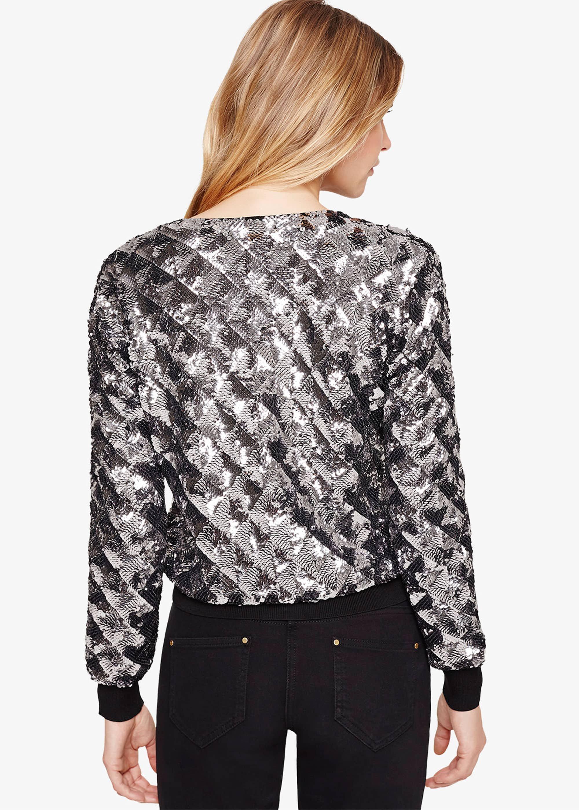 Oretta Sequin Bomber Jacket