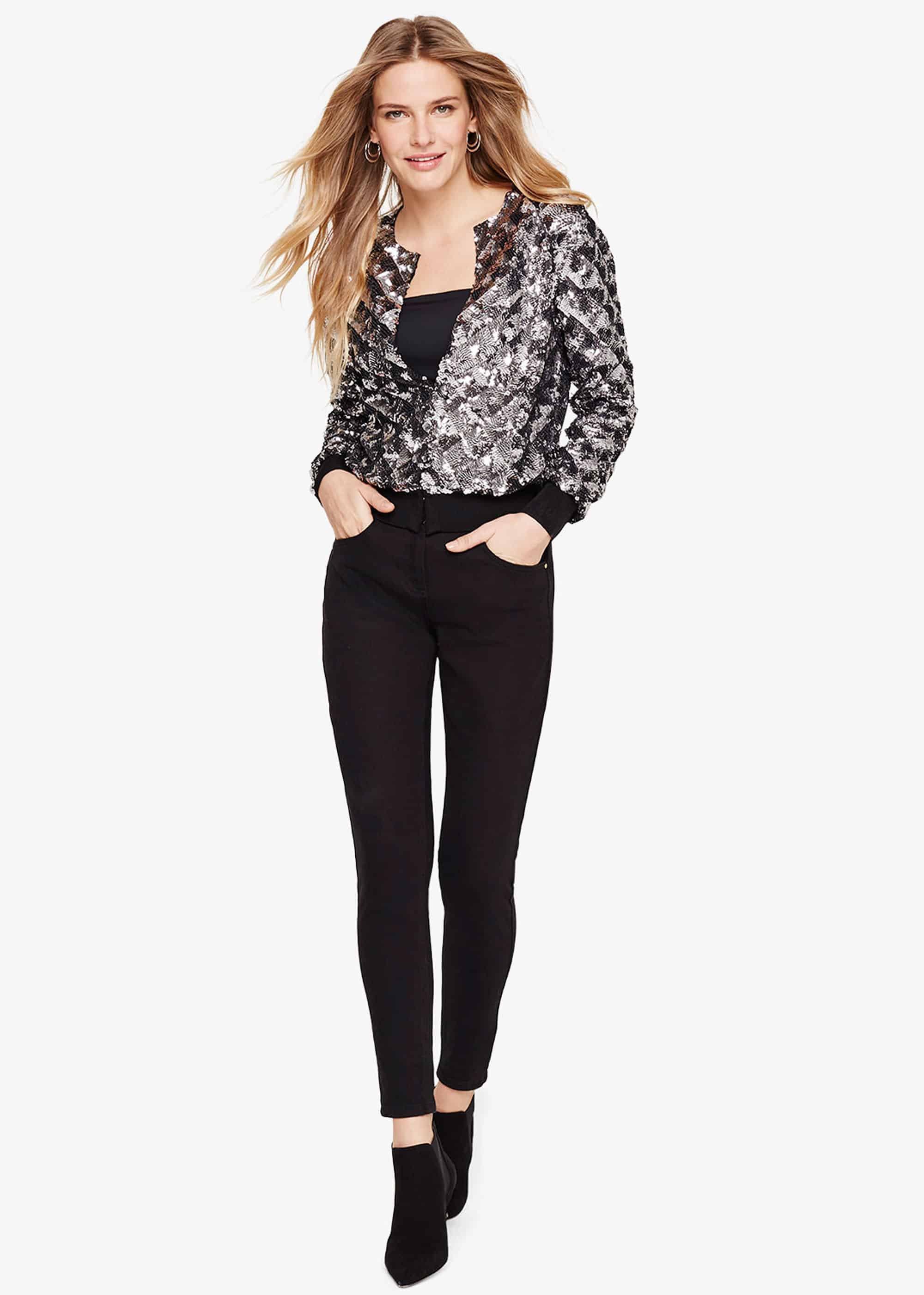 Oretta Sequin Bomber Jacket