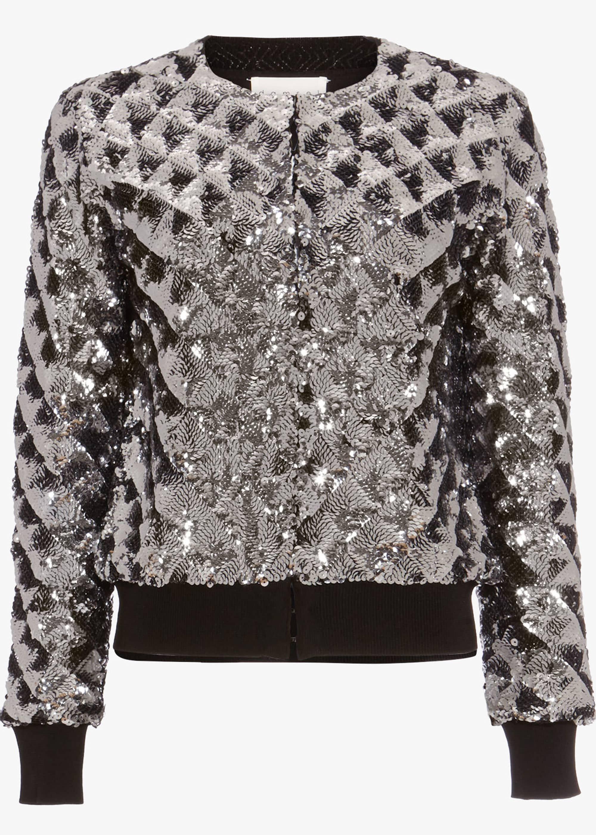 Oretta Sequin Bomber Jacket