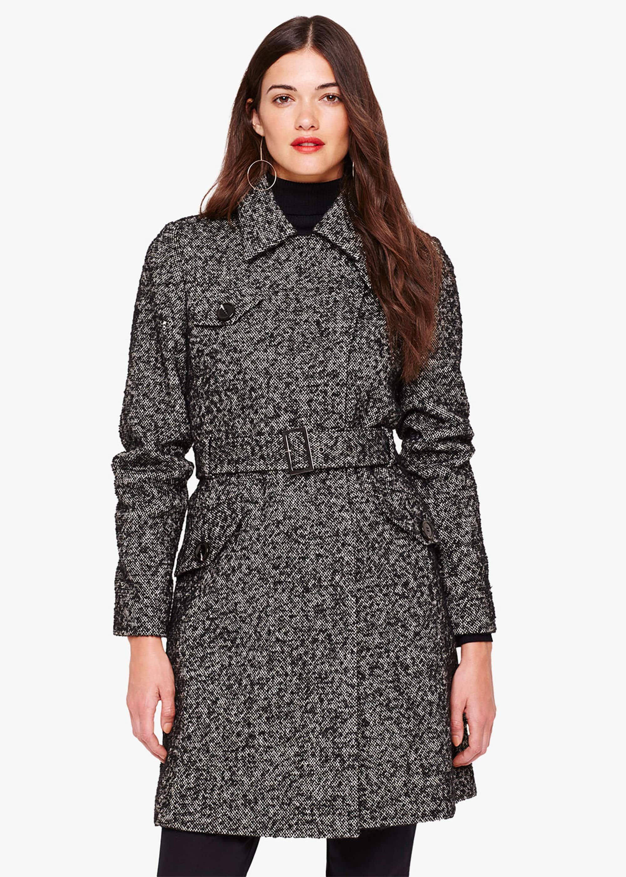 Anna Tweed Belted Coat