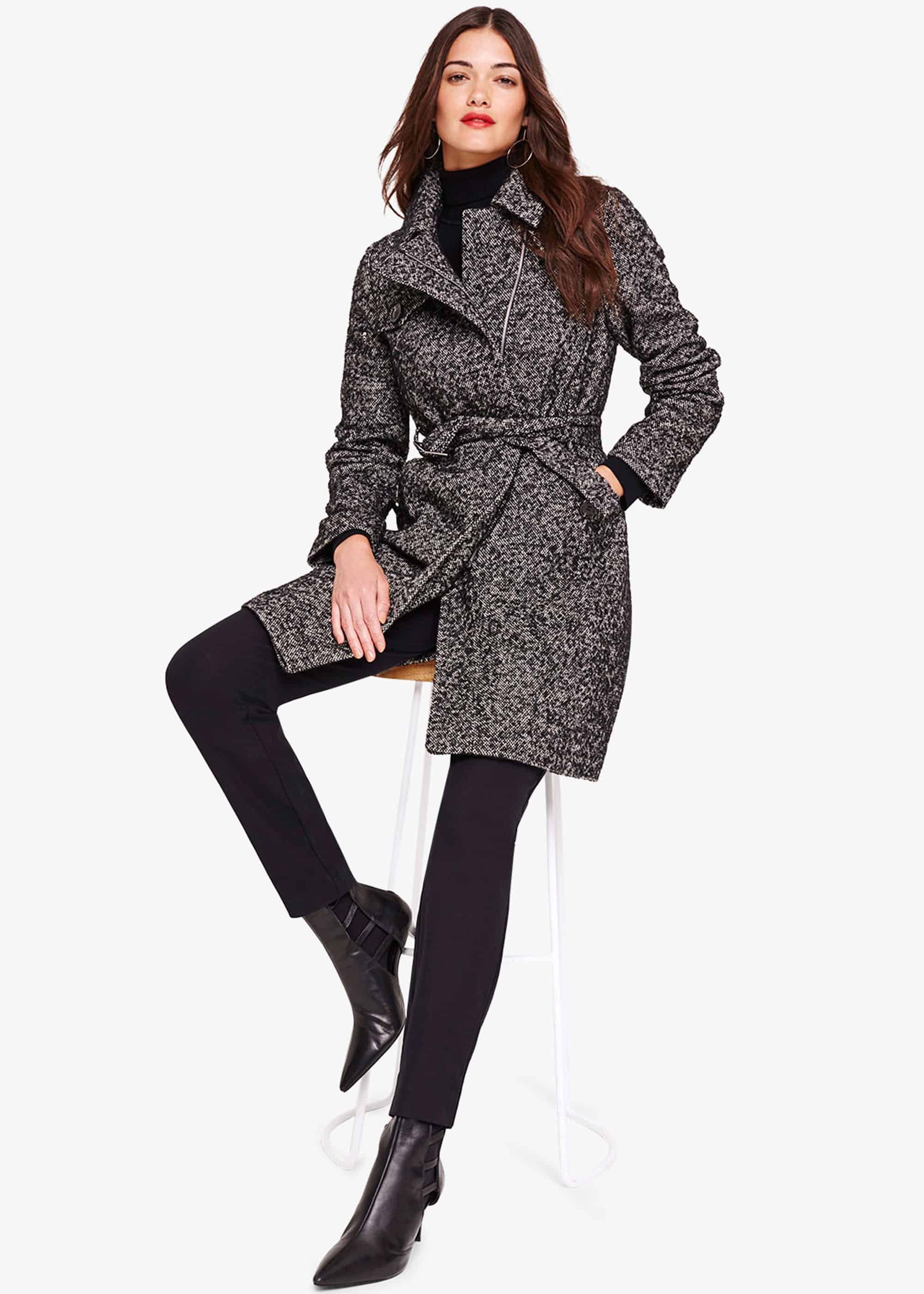 Anna Tweed Belted Coat