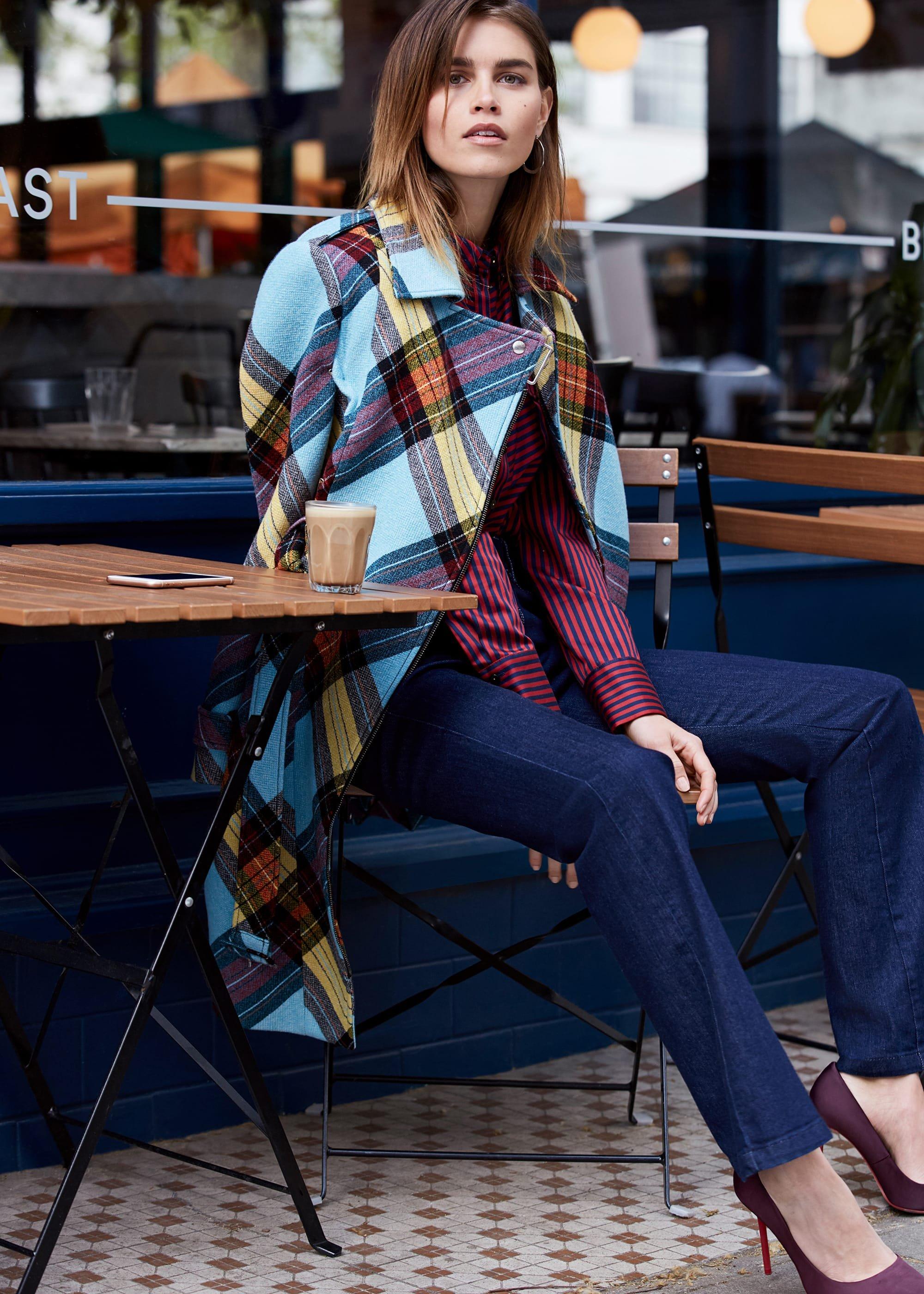Cariss Check Coat