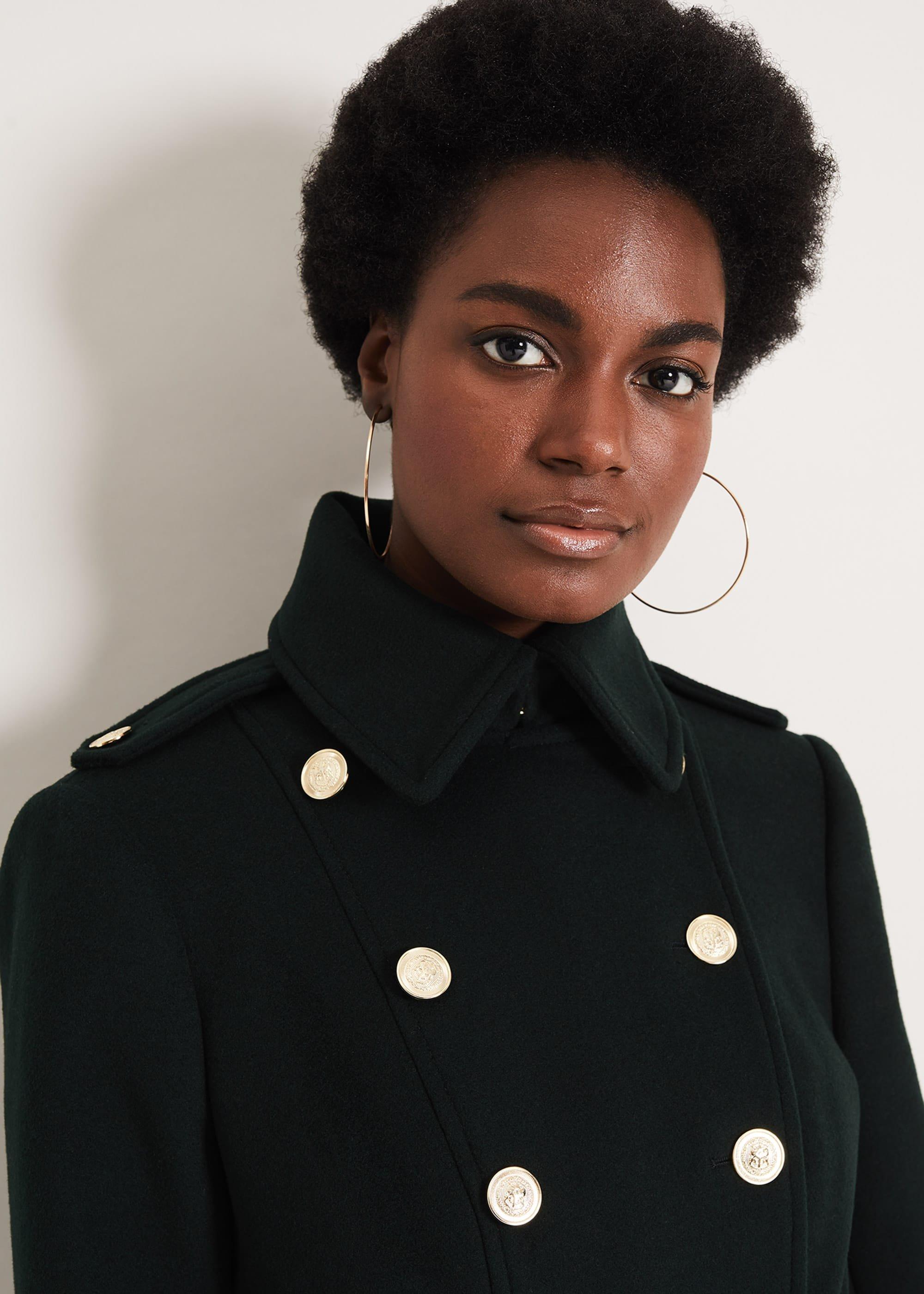 Elletra Military Wool Coat