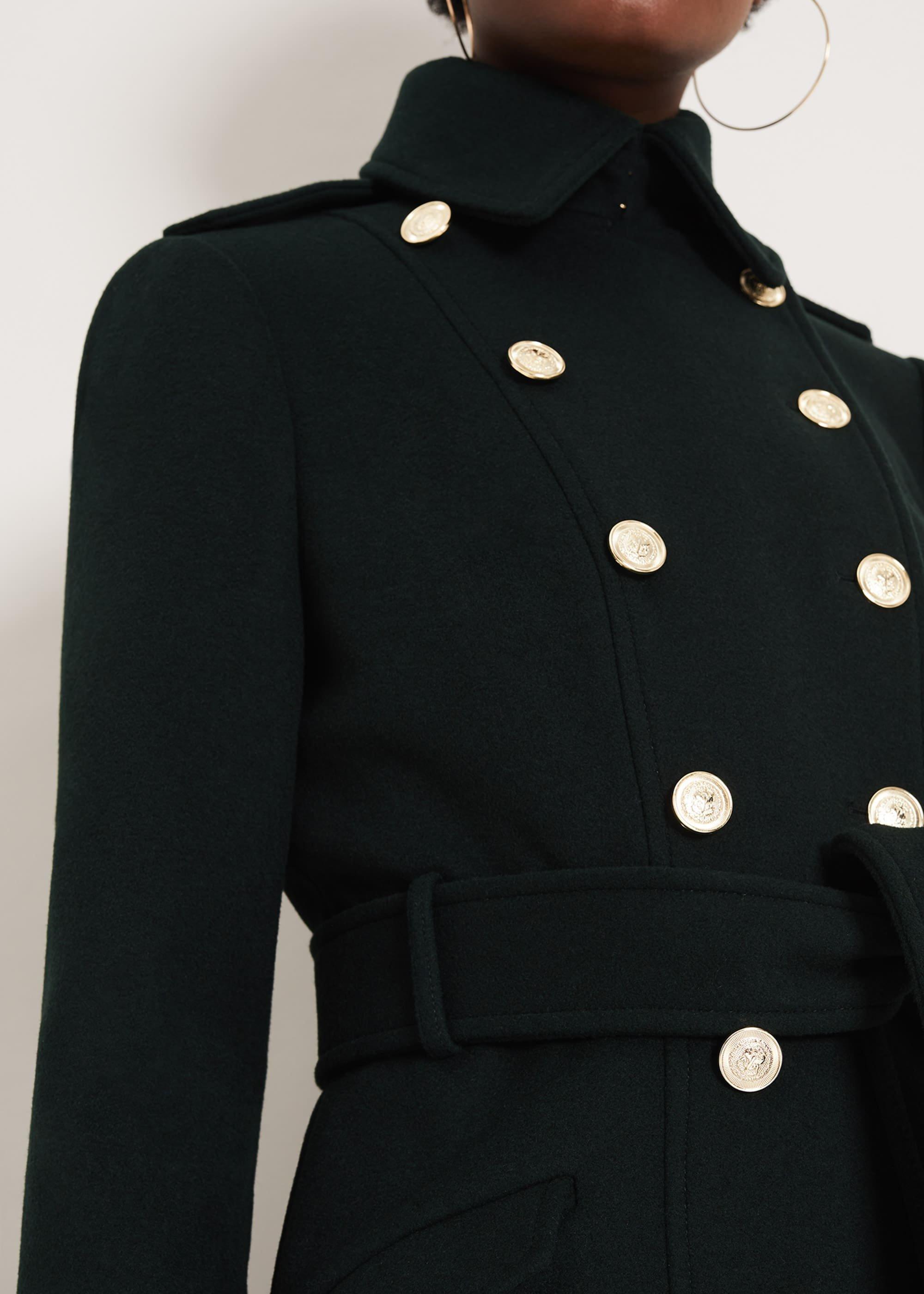 Elletra Military Wool Coat