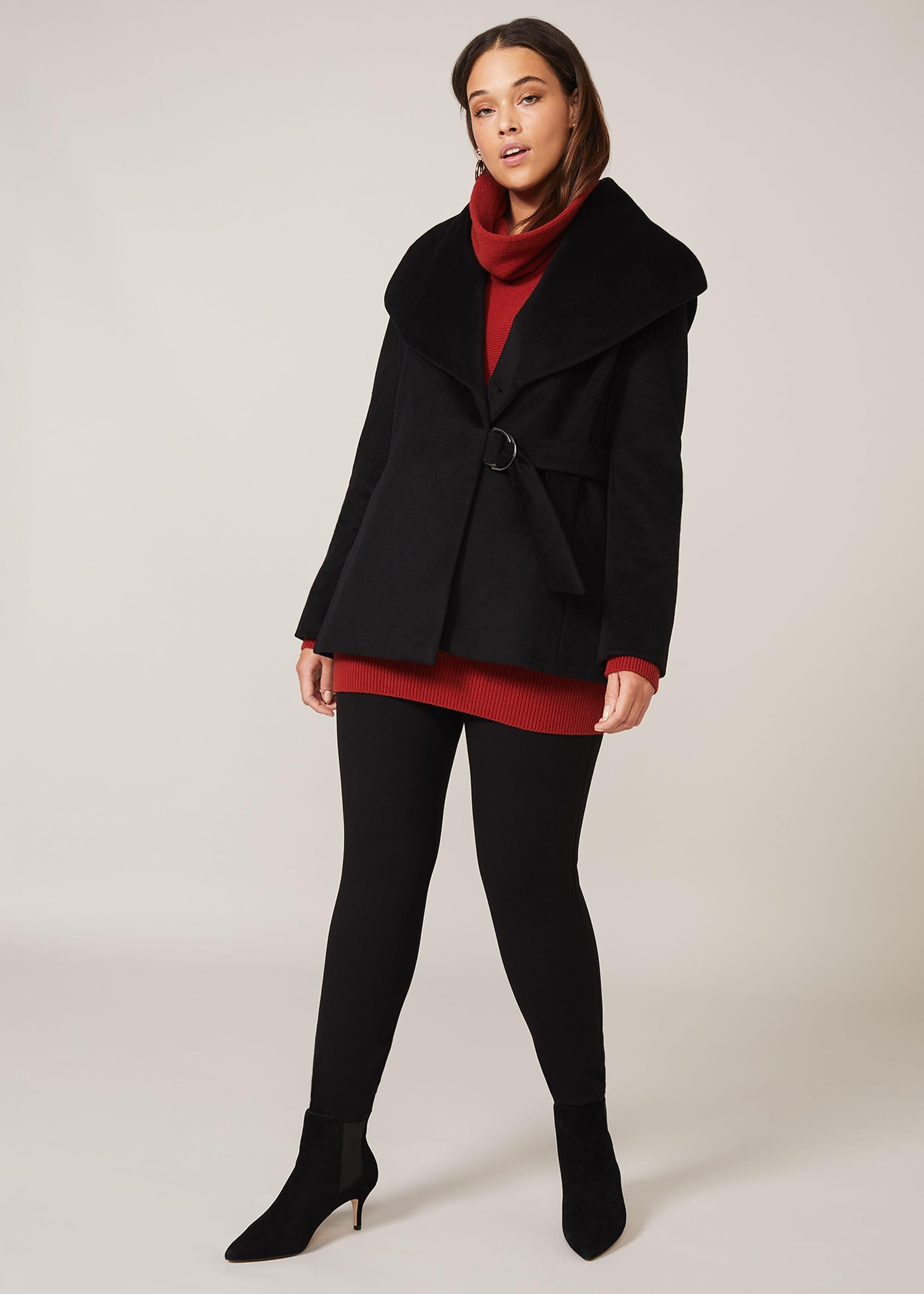 Nicci Short Belted Wool Coat