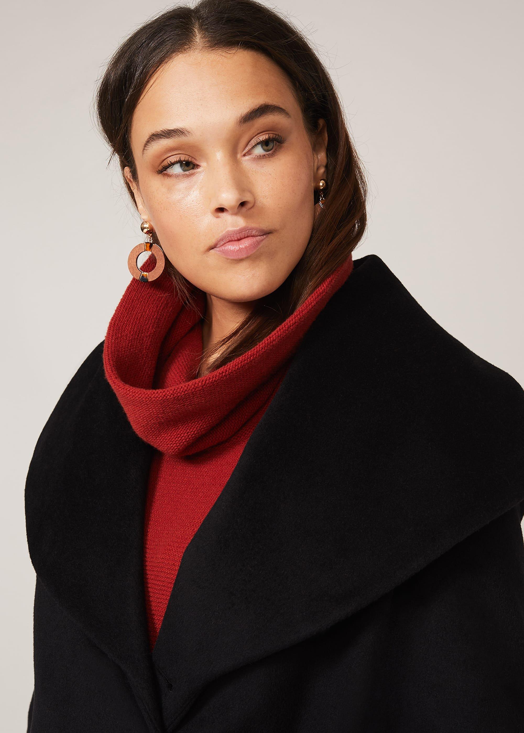 Nicci Short Belted Wool Coat