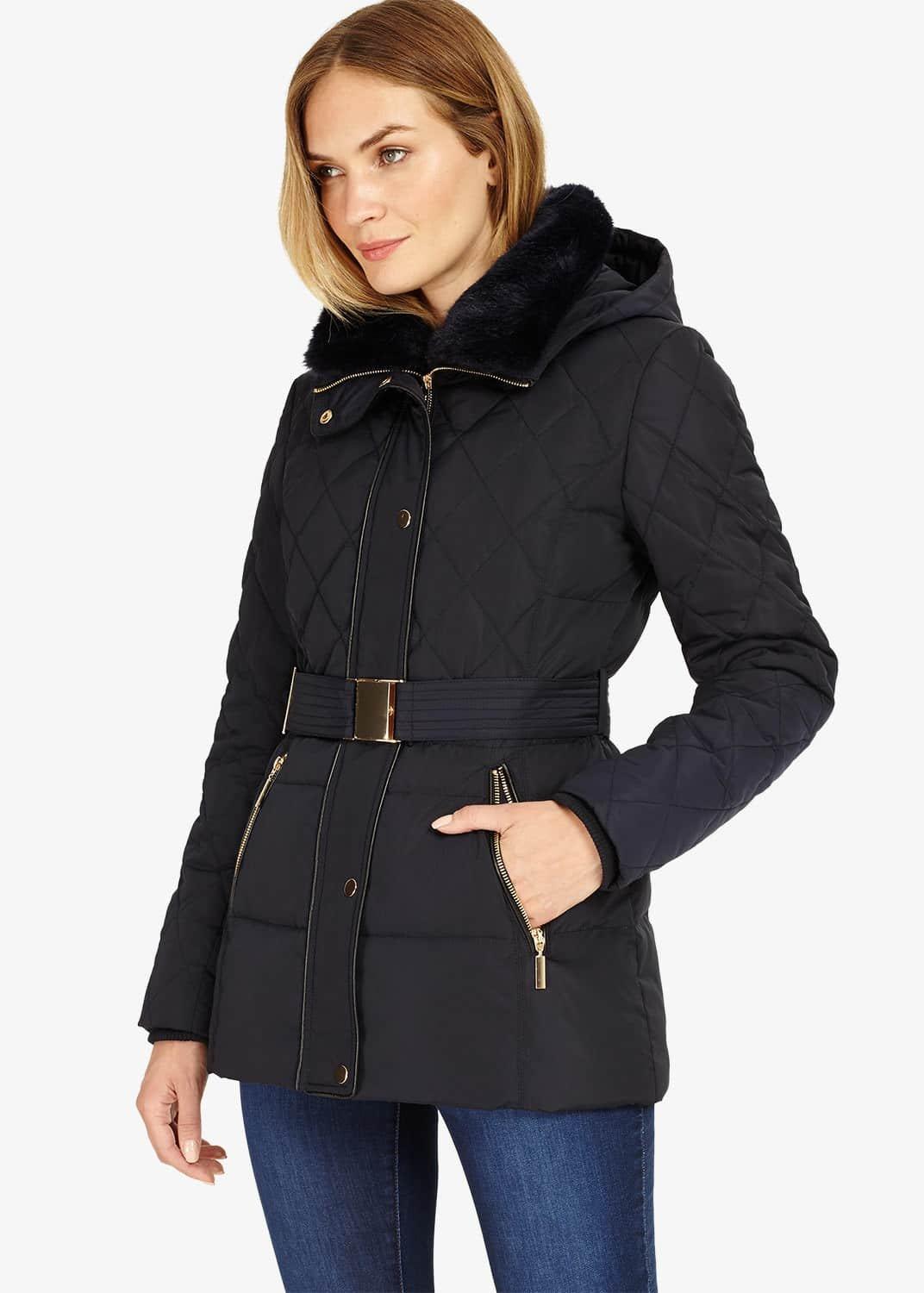 Deasia Short Diamond Puffer Coat