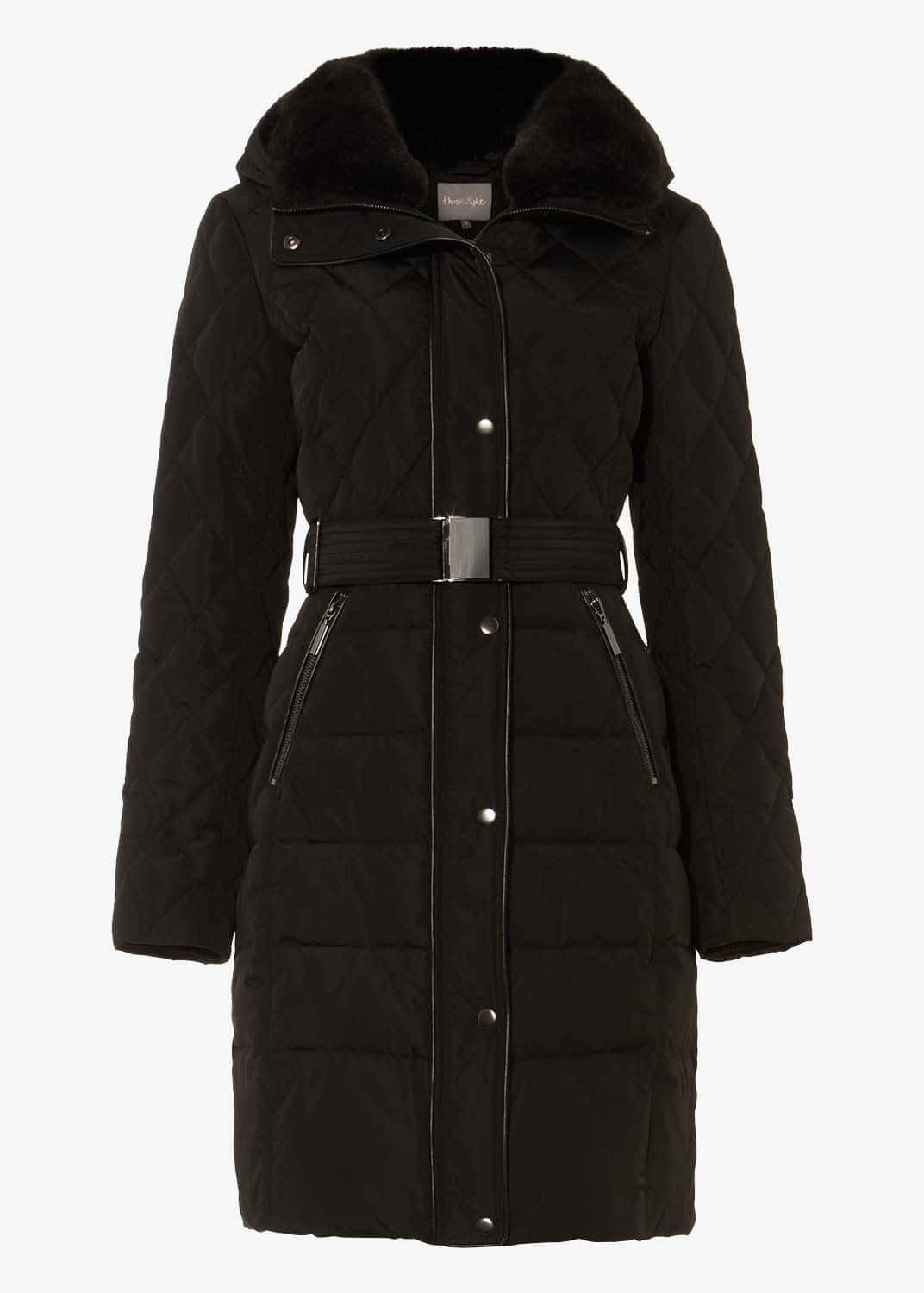 Deasia Long Diamond Puffer Coat