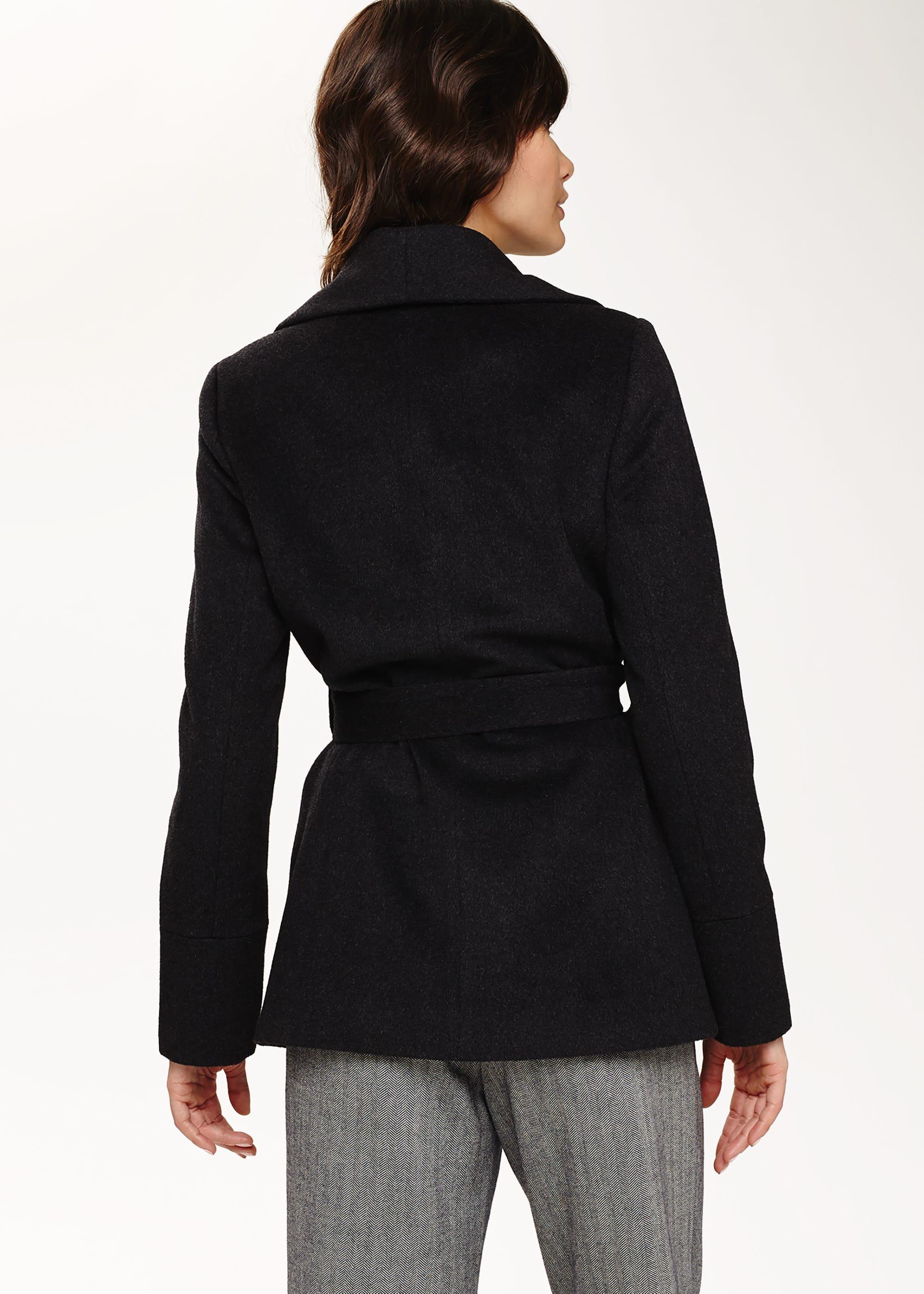 Nicci Short Belted Wool Coat