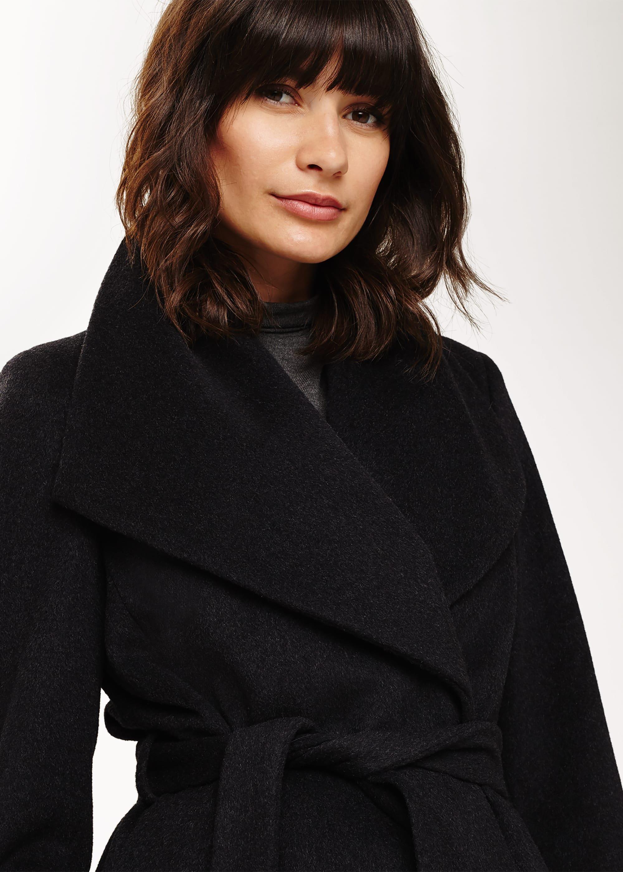 Nicci Short Belted Wool Coat