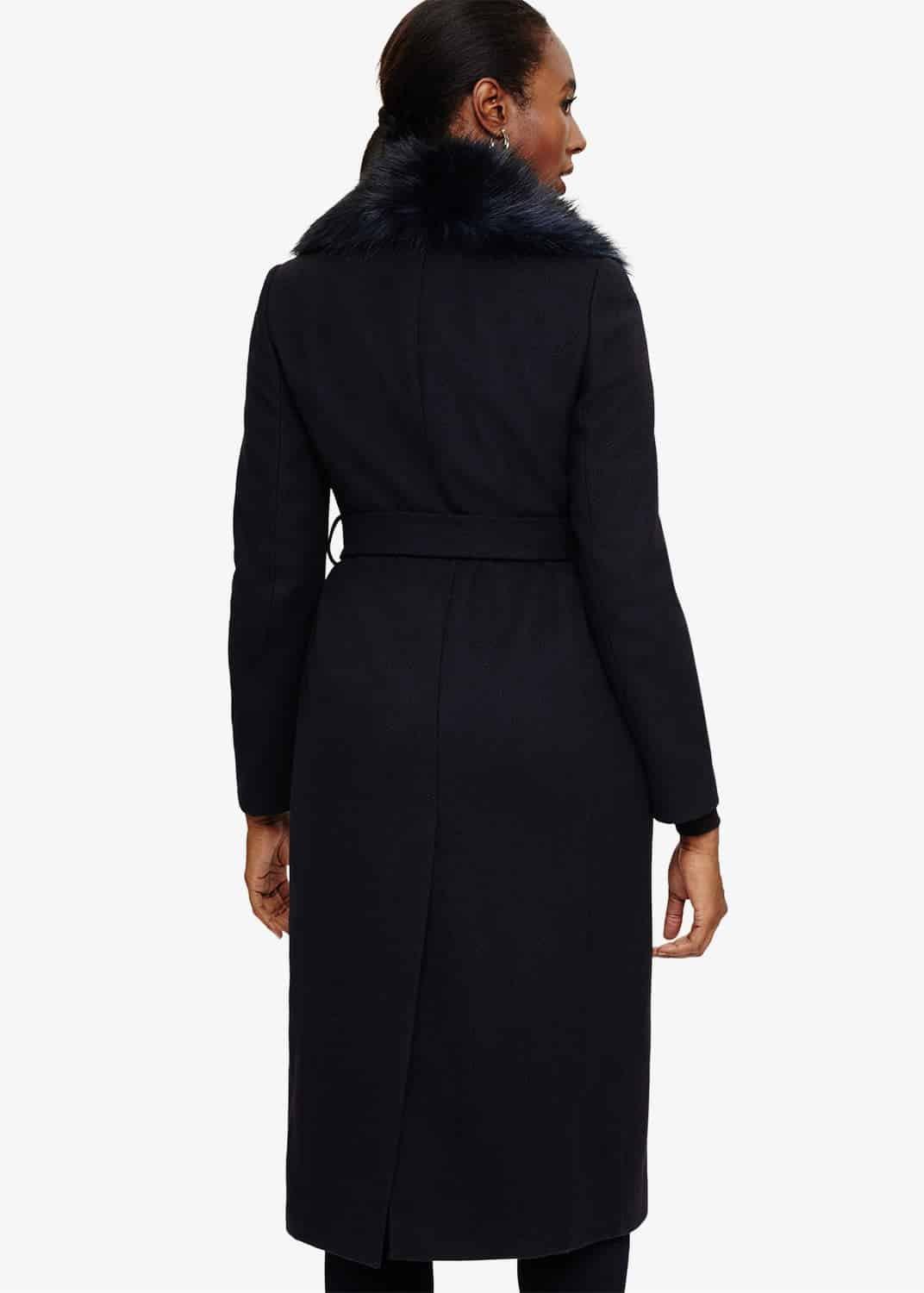 Fergie Faux Fur Collar Coat