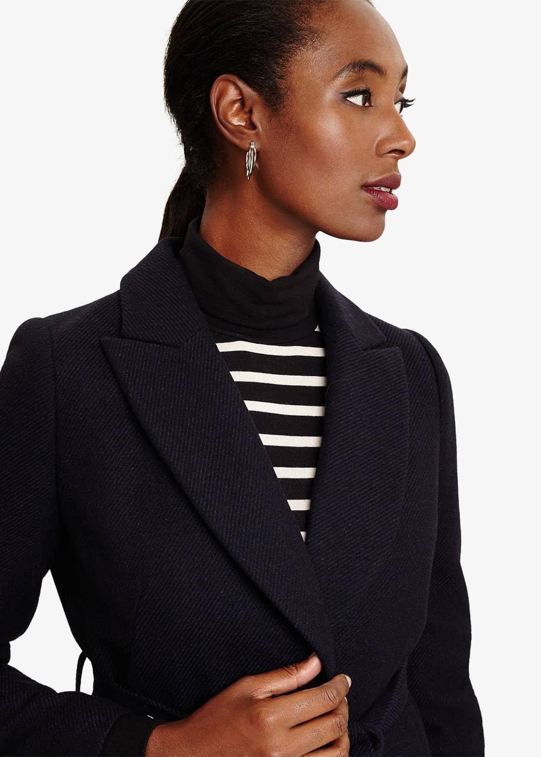Fergie Faux Fur Collar Coat
