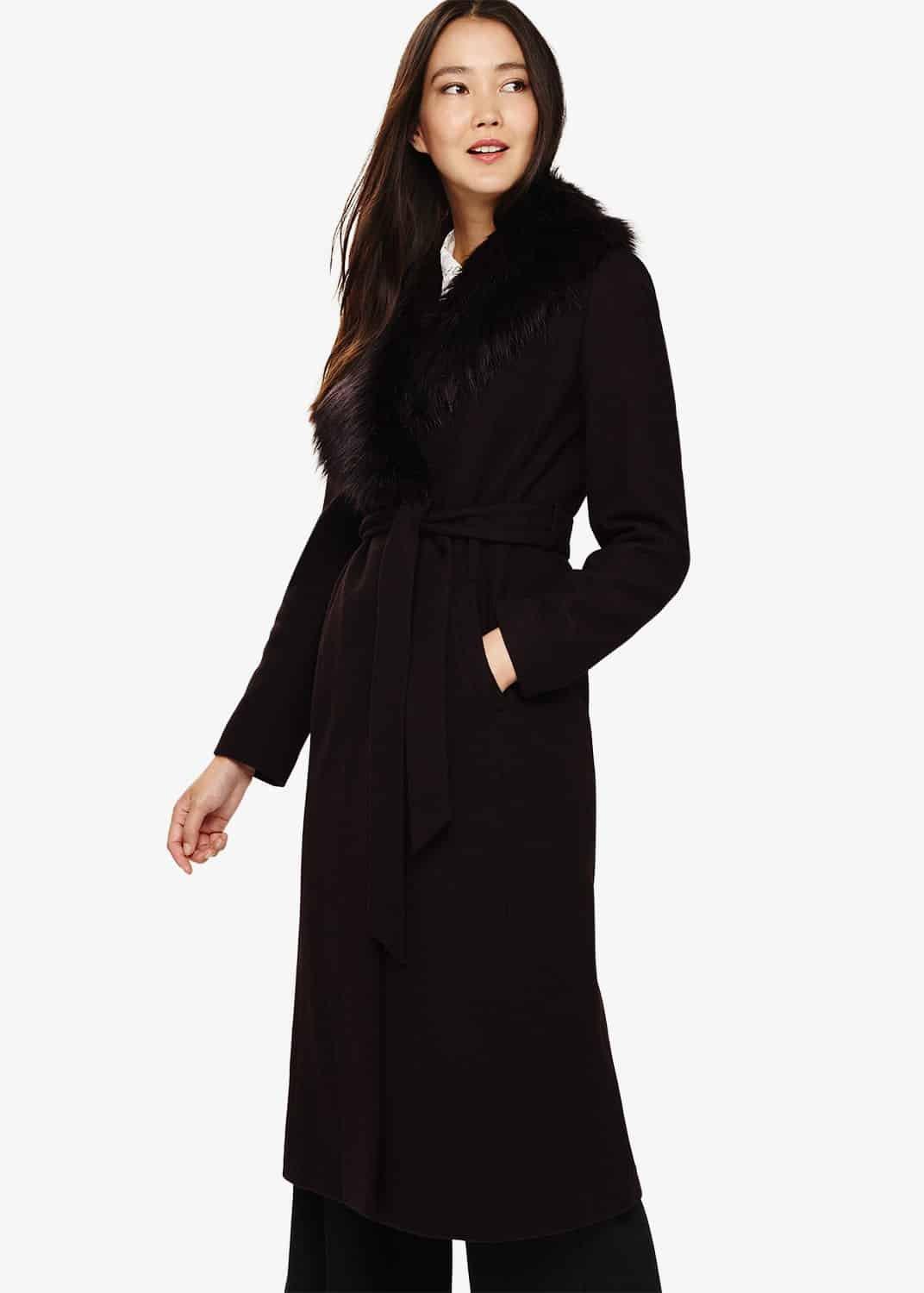 Fergie Faux Fur Collar Coat