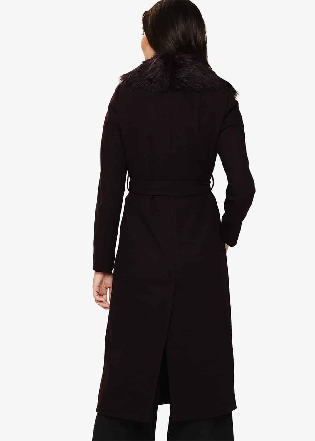 Fergie Faux Fur Collar Coat