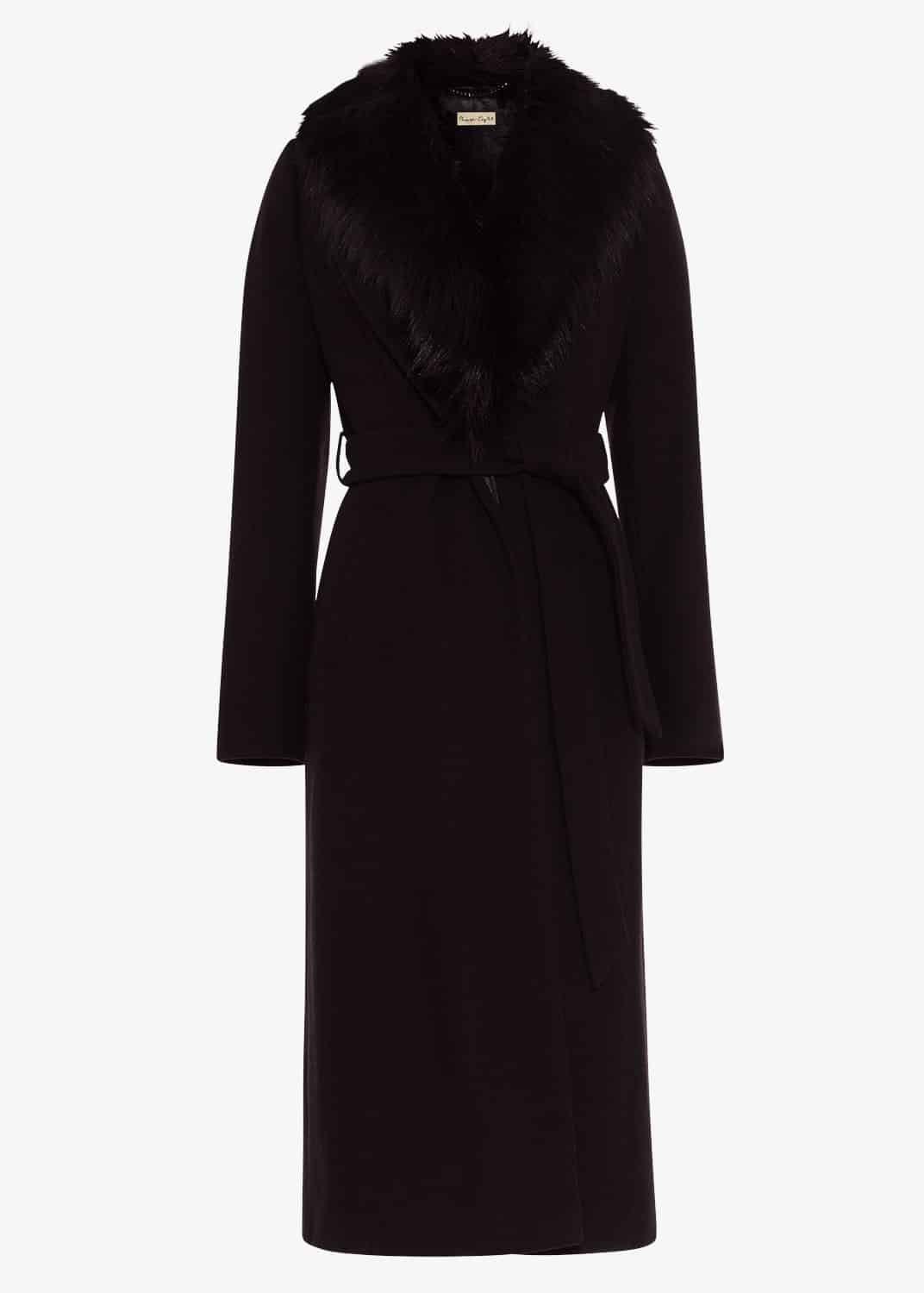 Fergie Faux Fur Collar Coat