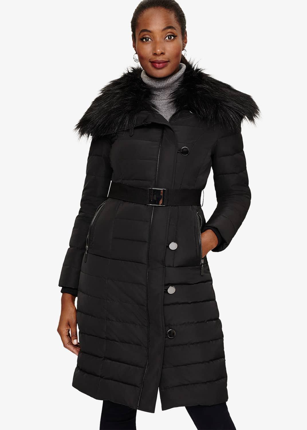 Malina Long Button Puffer Coat