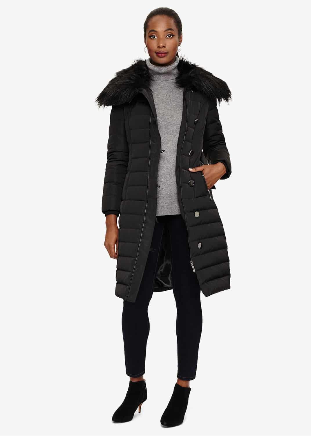 Malina Long Button Puffer Coat