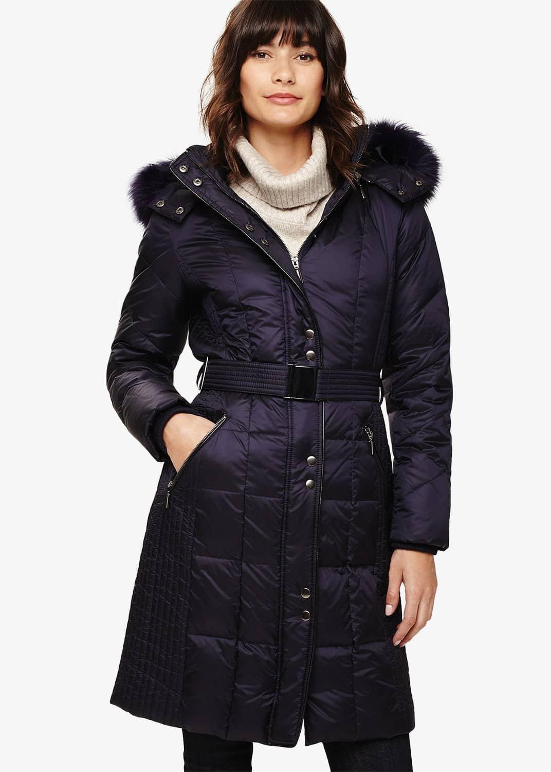 Gretyl Illusion Panel Puffer Coat