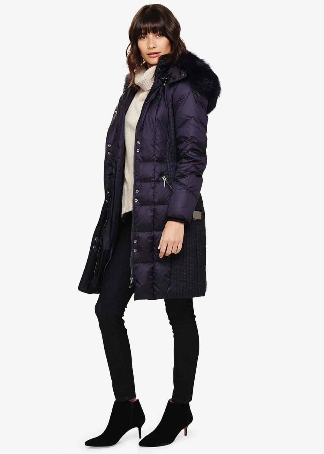 Gretyl Illusion Panel Puffer Coat