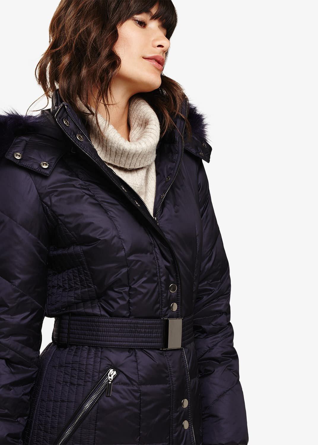 Gretyl Illusion Panel Puffer Coat