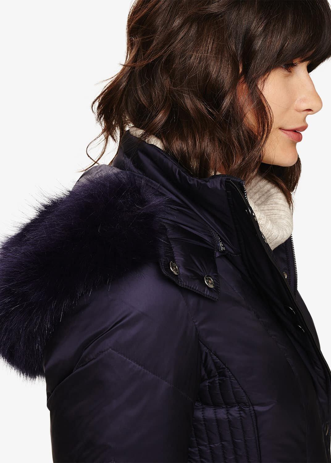 Gretyl Illusion Panel Puffer Coat