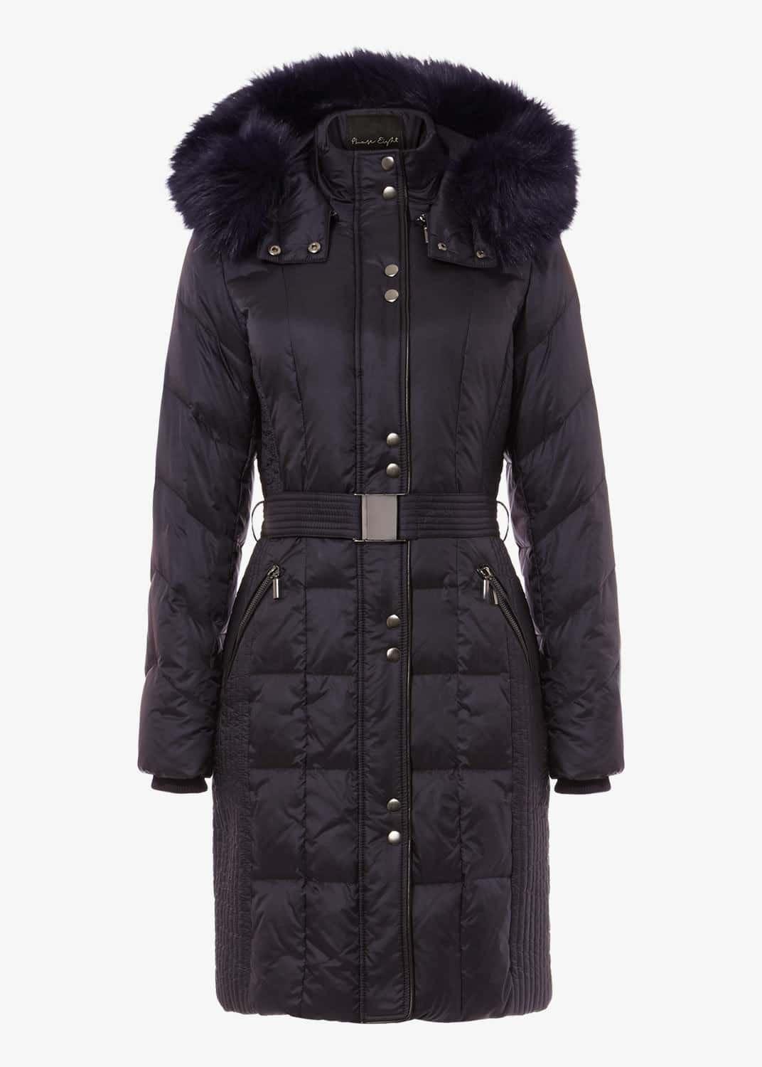 Gretyl Illusion Panel Puffer Coat
