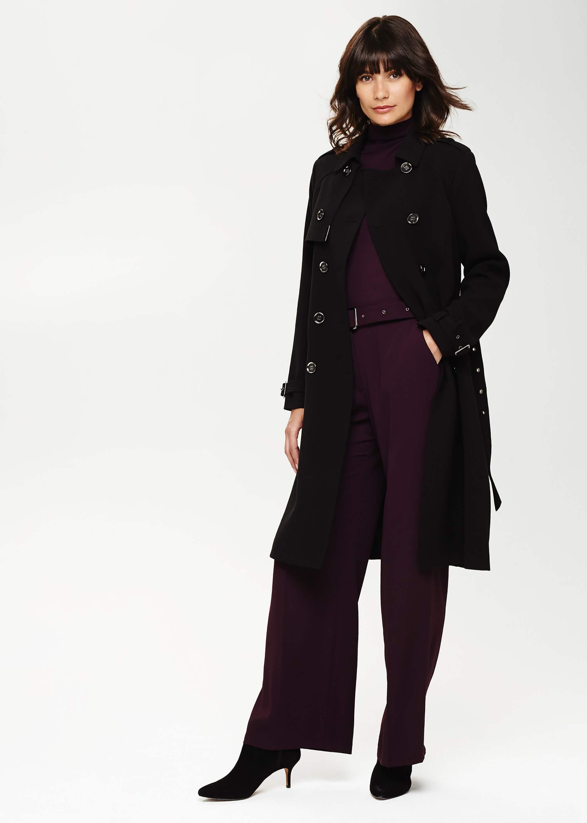 Charlie Crepe Trench Coat