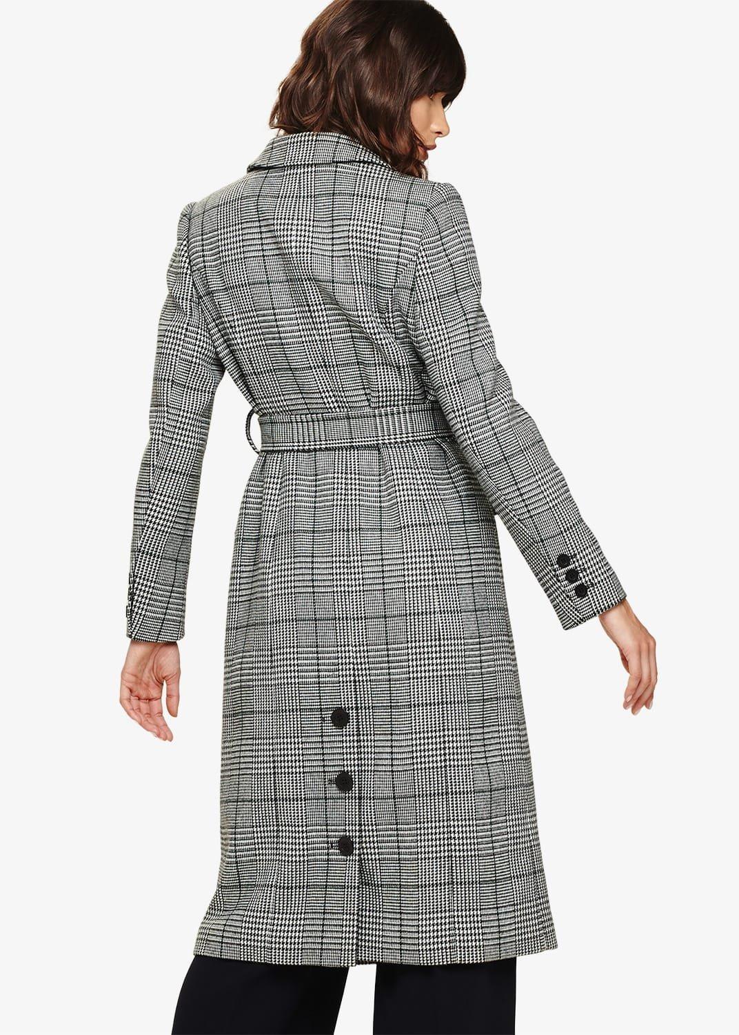 Carmel Check Trench Coat