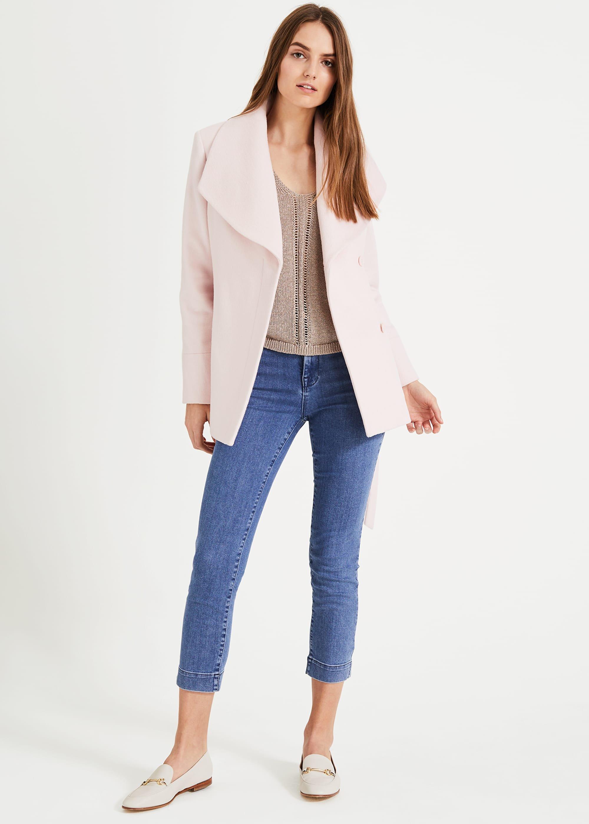 Nicci Short Belted Wool Coat