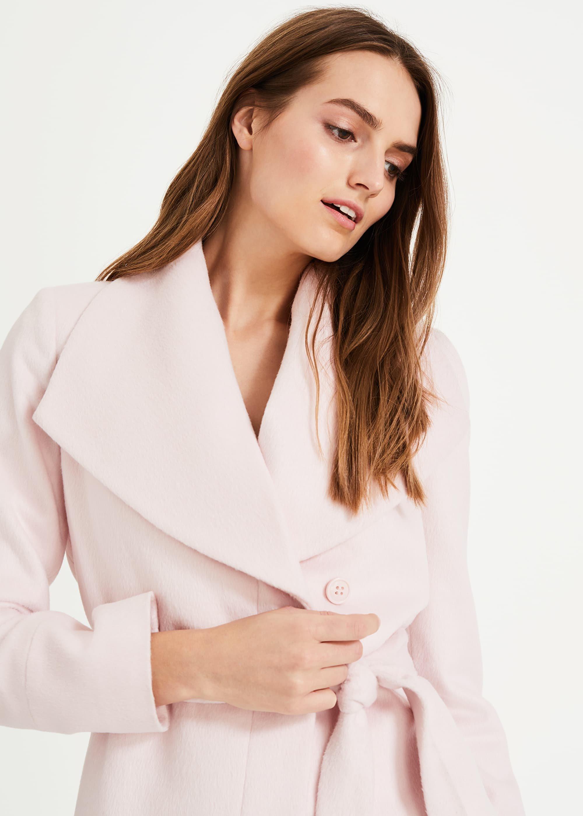 Nicci Short Belted Wool Coat
