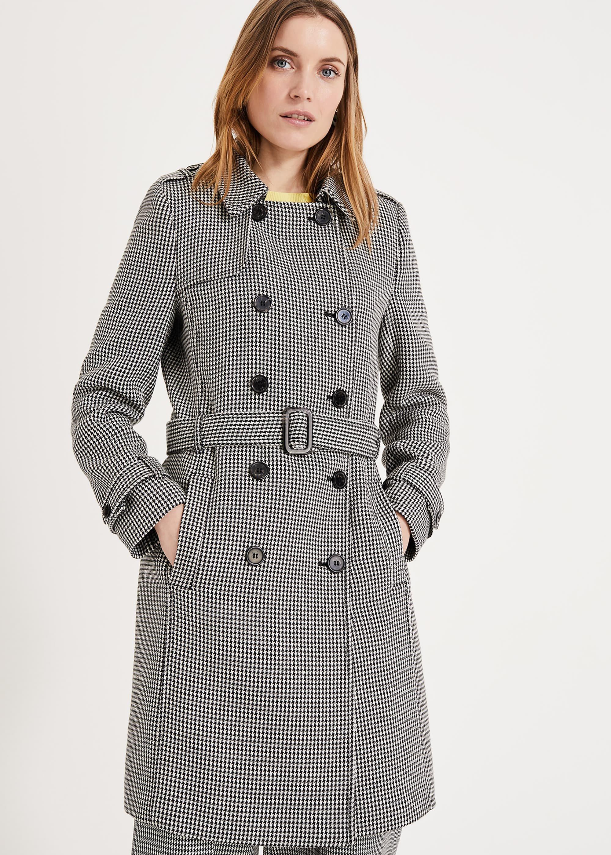 Tabatha Dogtooth Trench Coat