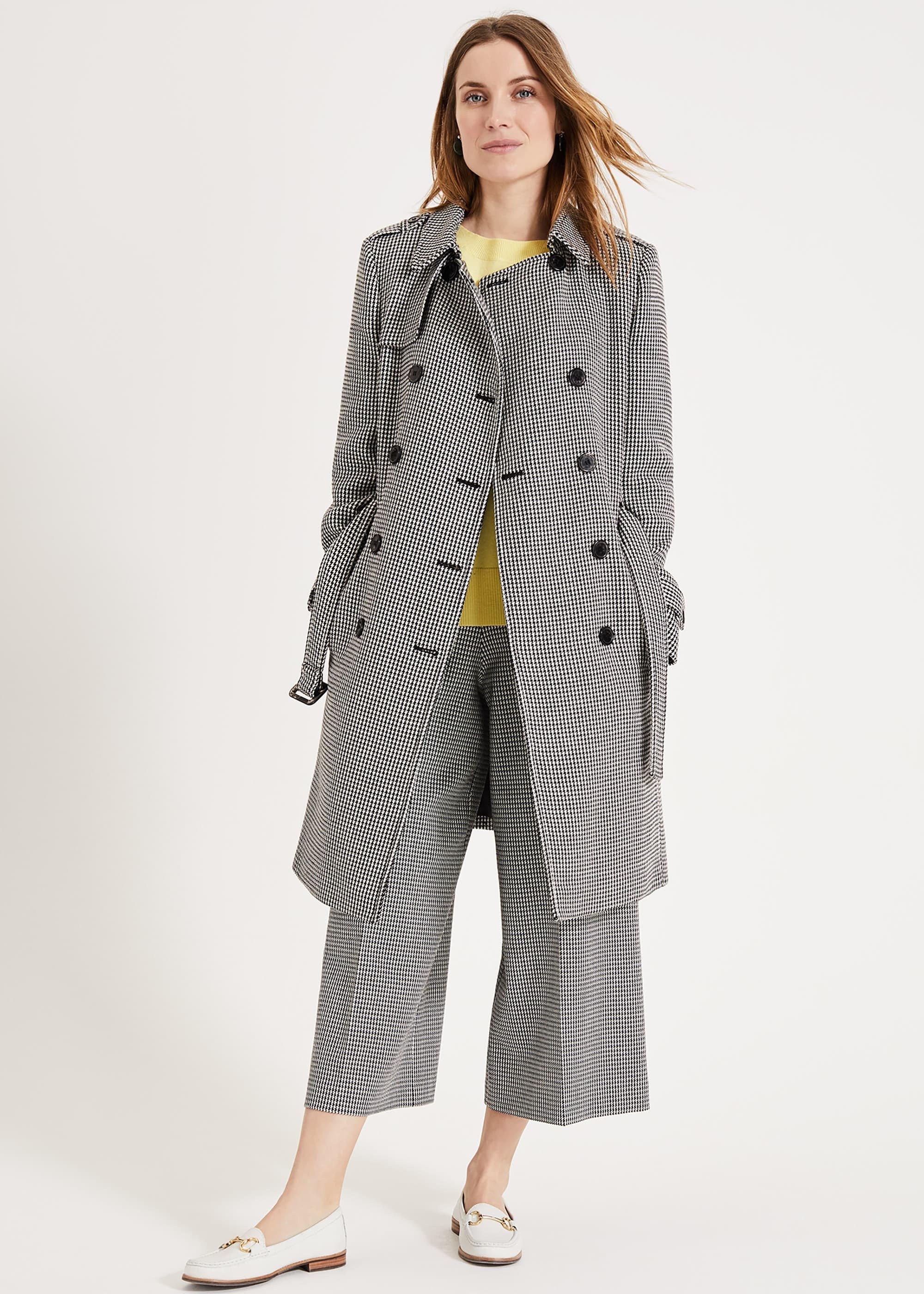 Tabatha Dogtooth Trench Coat