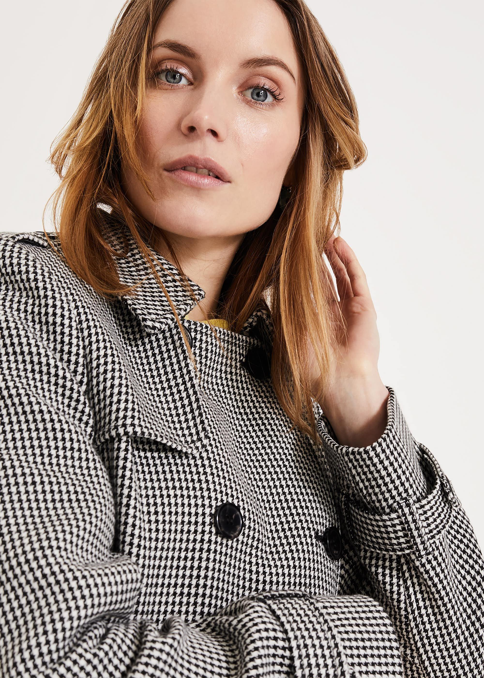 Tabatha Dogtooth Trench Coat