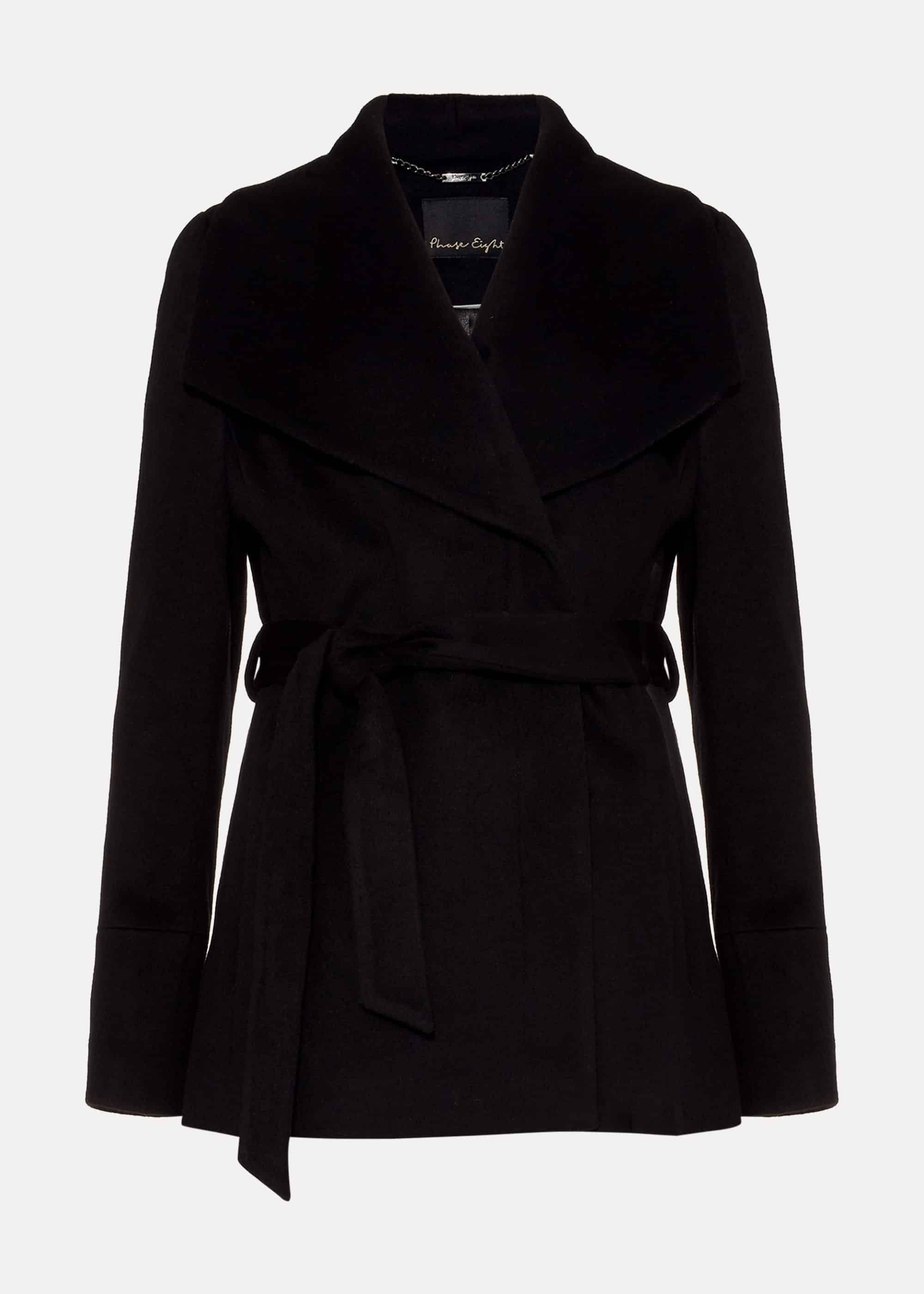 Nicci Short Belted Wool Coat