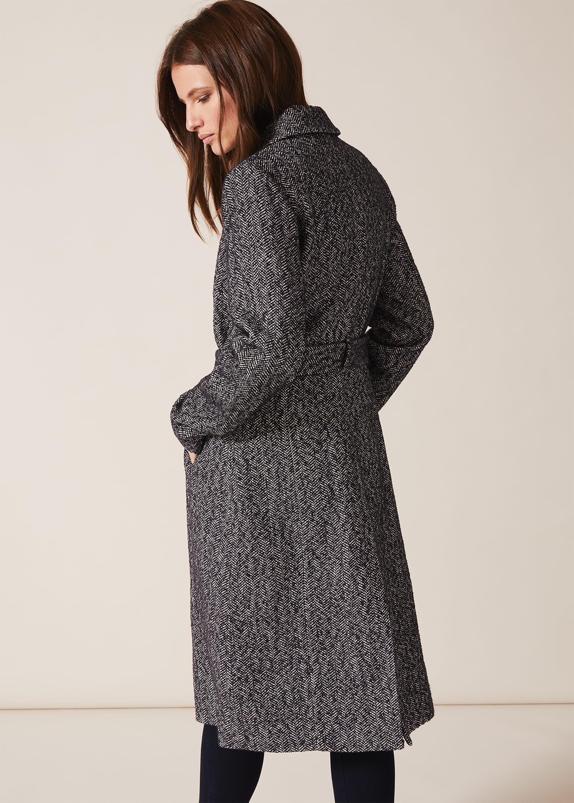Tess Tweed Belted Coat