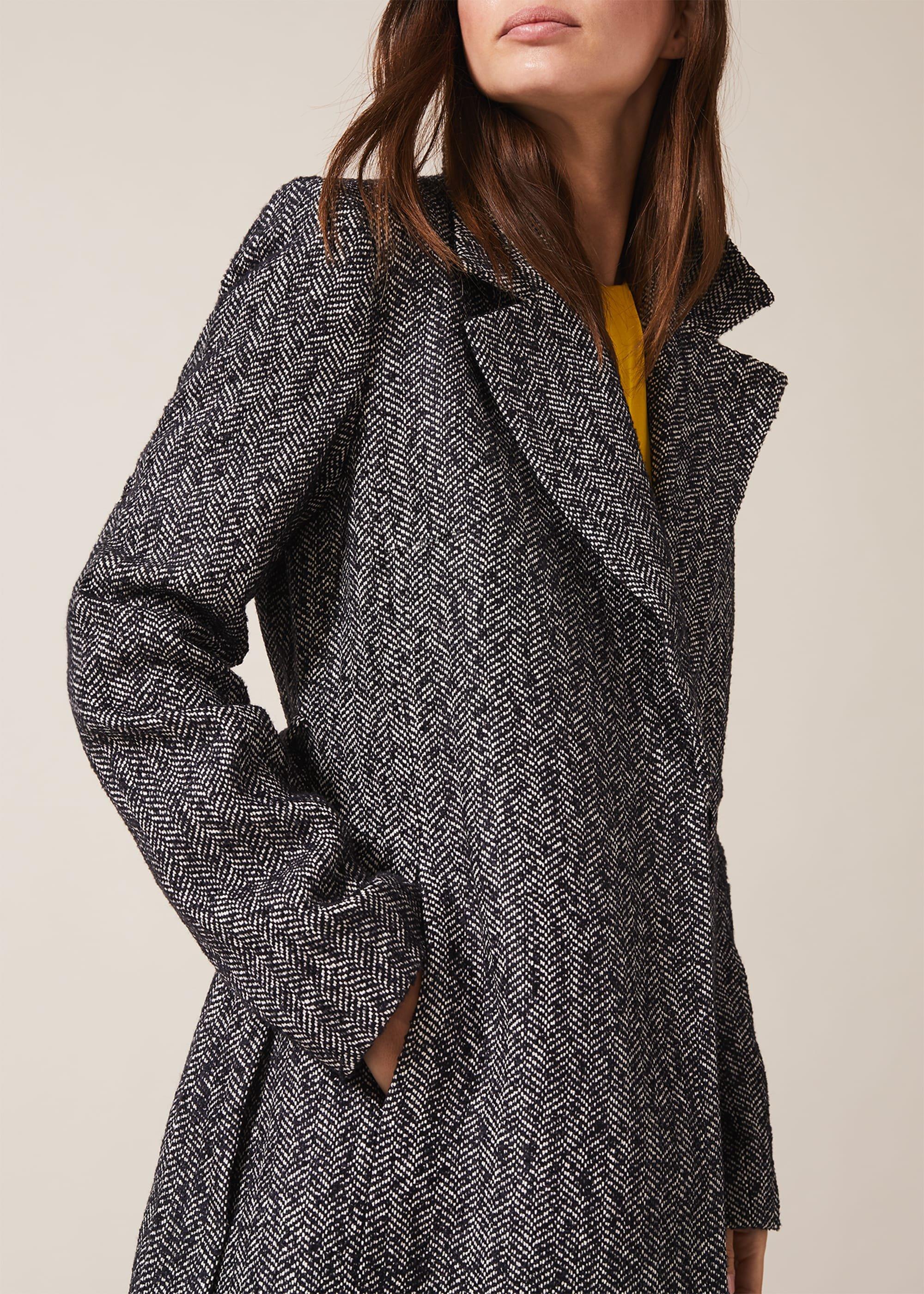 Tess Tweed Belted Coat