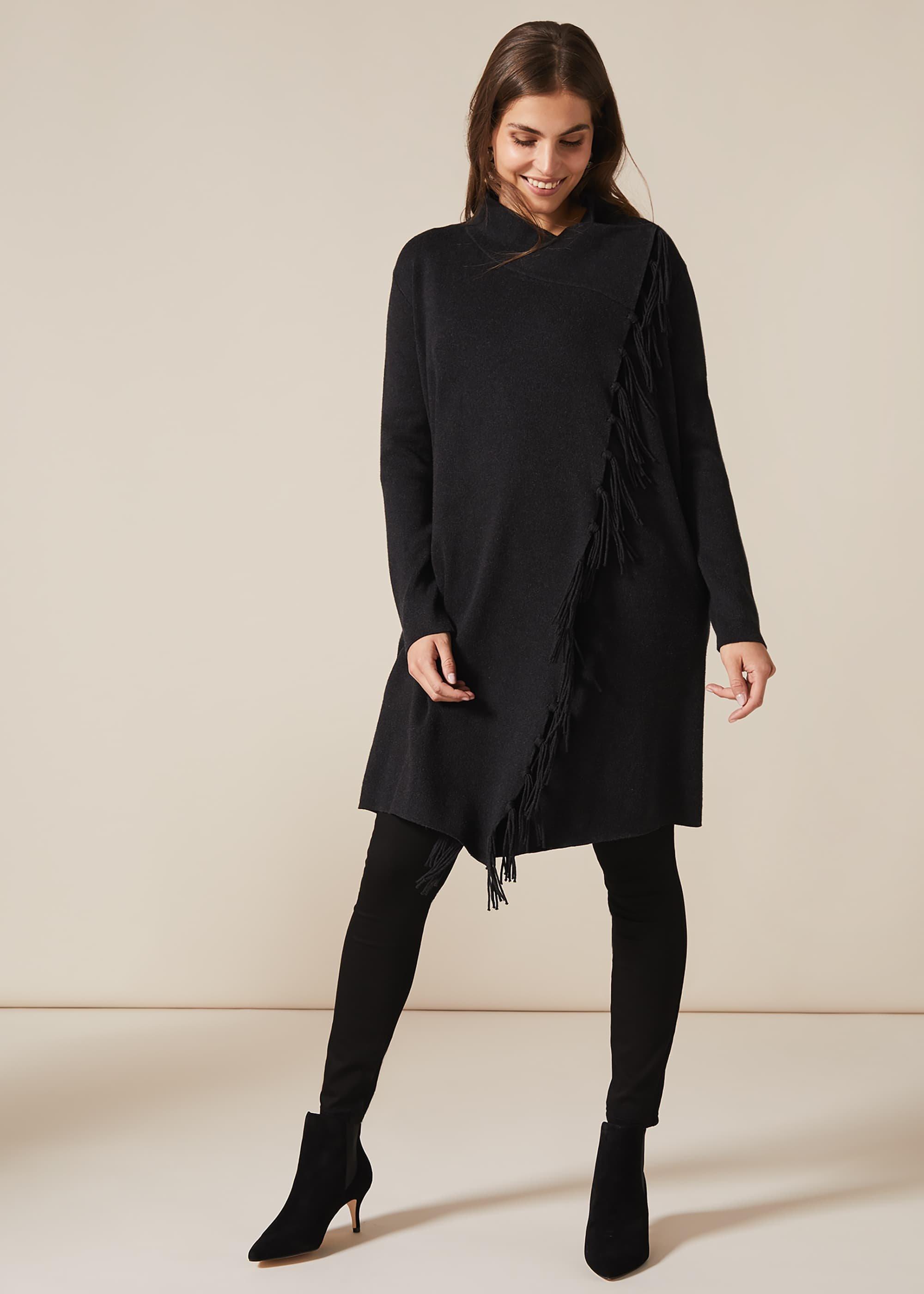 Talia Tassel Trim Knit Coat