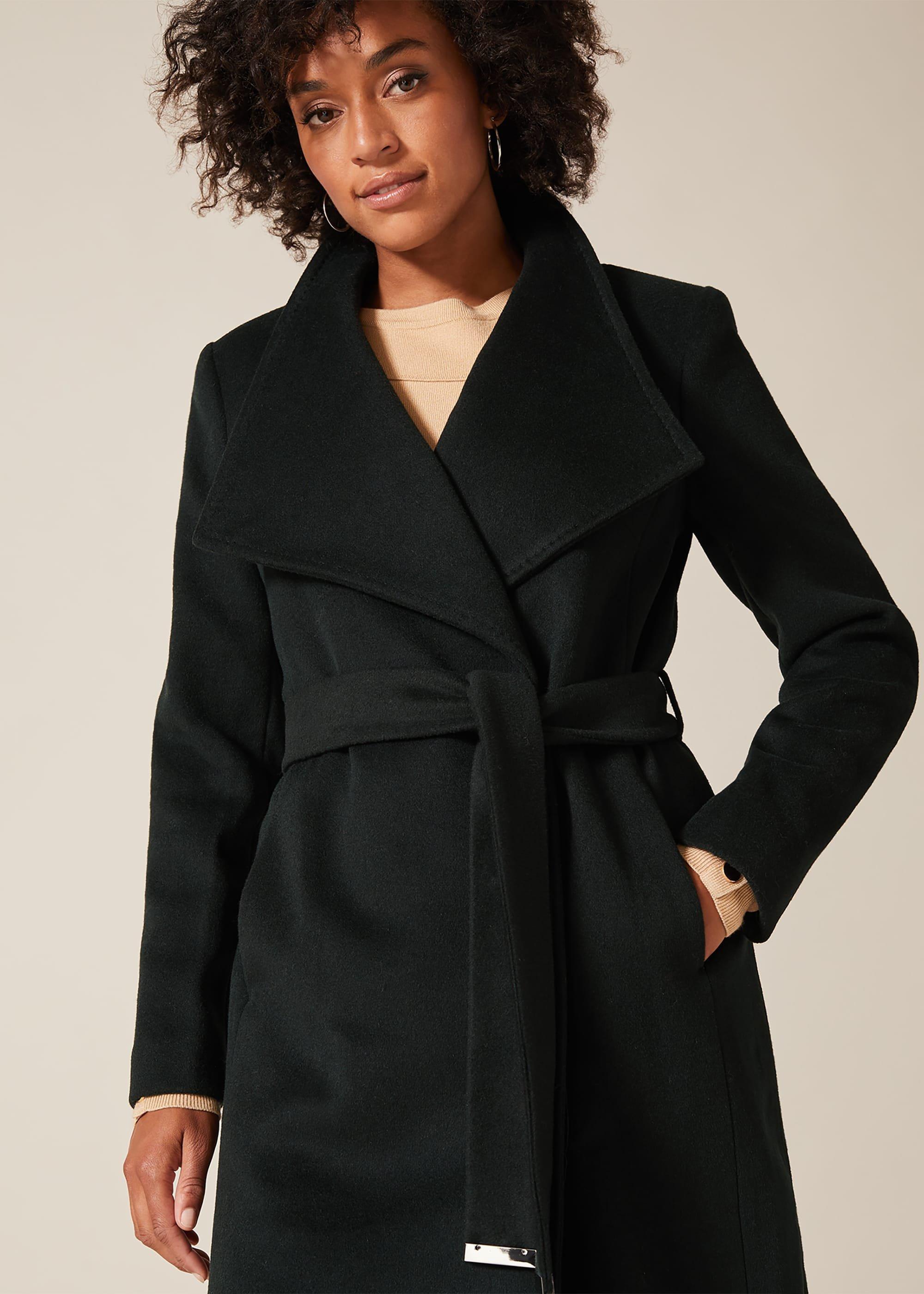 Nicci Belted Wool Trench Coat