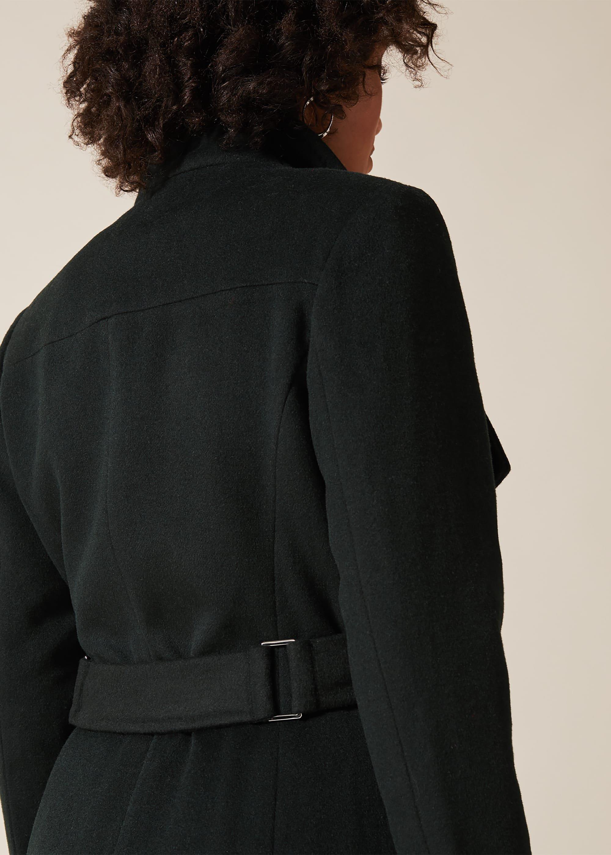 Nicci Belted Wool Trench Coat