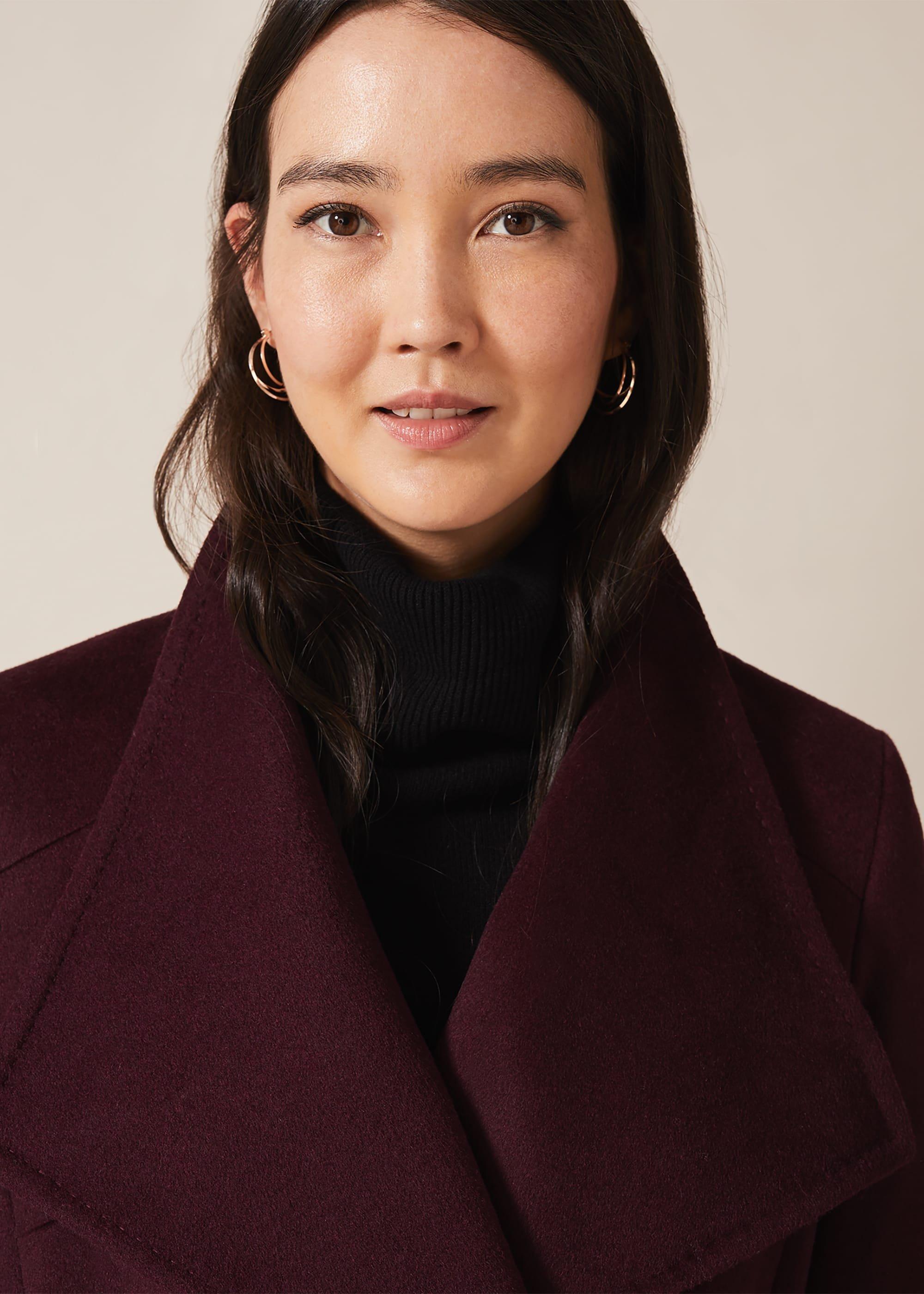 Nicci Belted Wool Trench Coat