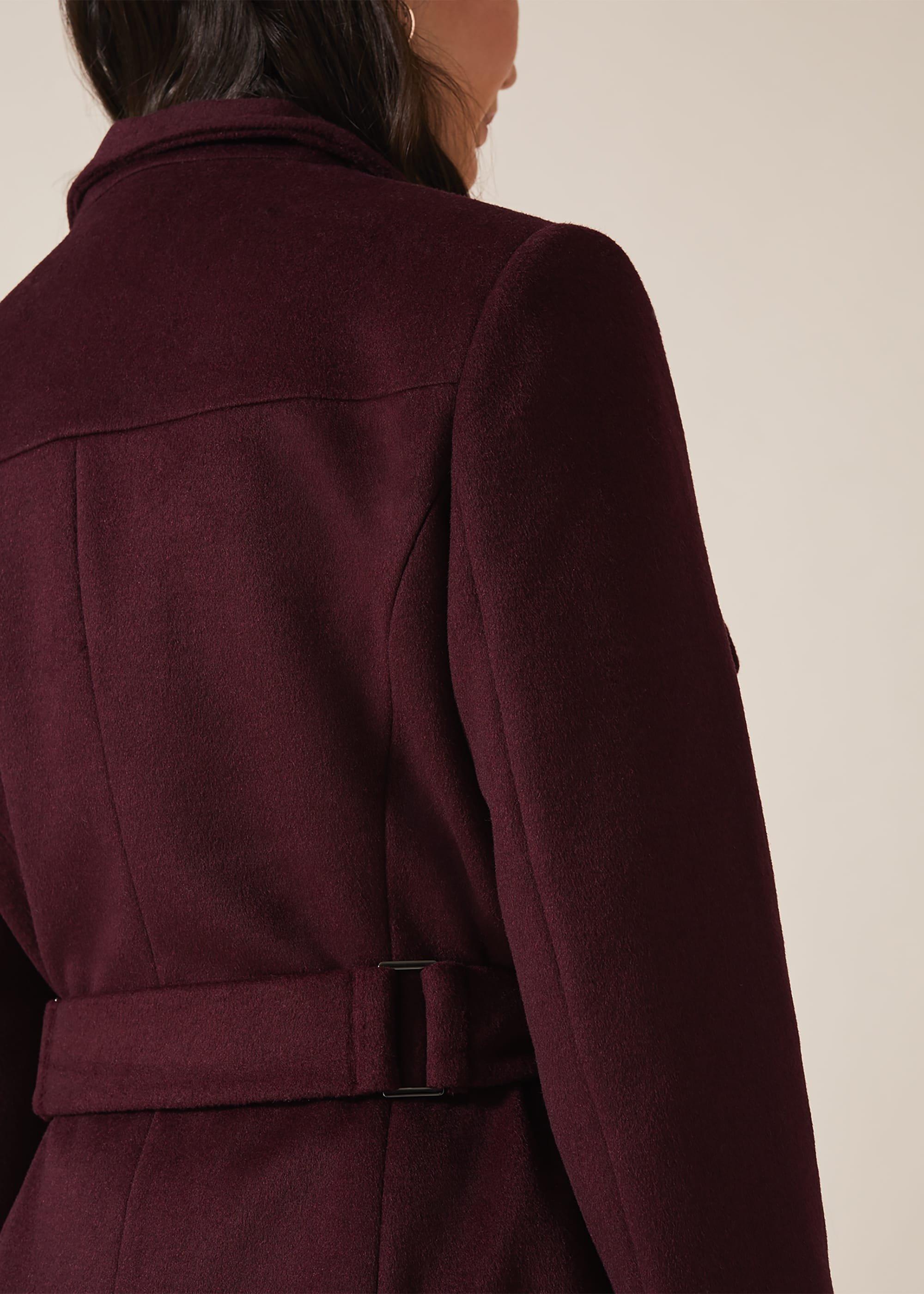 Nicci Belted Wool Trench Coat