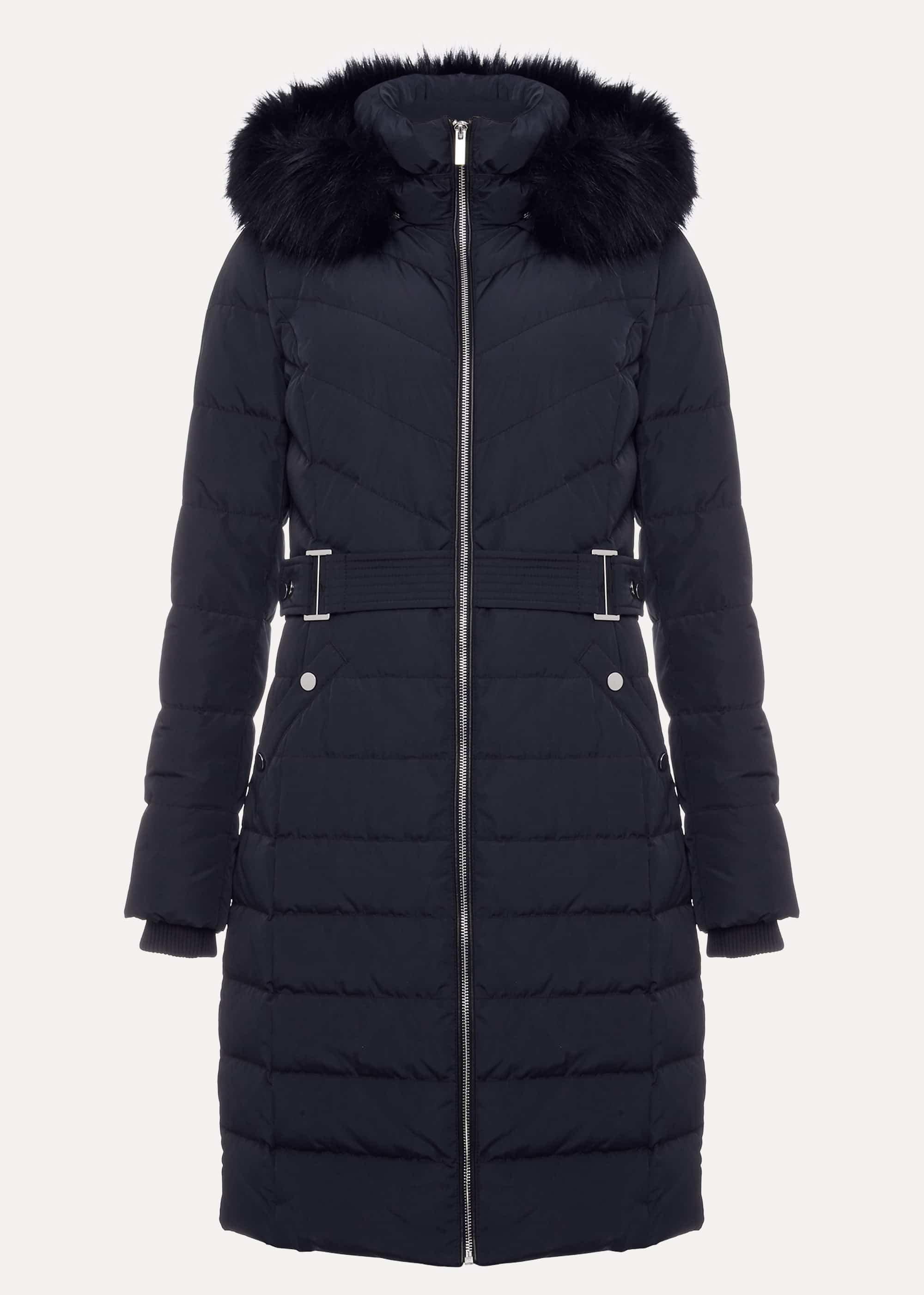 Elouise Buckle Long Puffer Coat